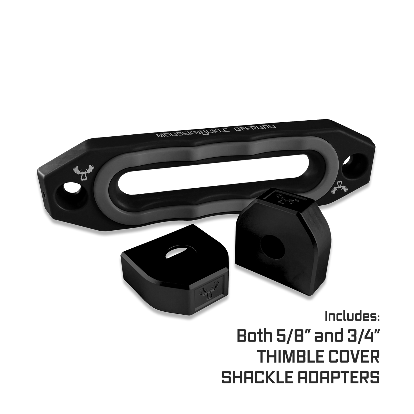 Jawse Fairlead Front Angle in Black Lung and Gun Gray