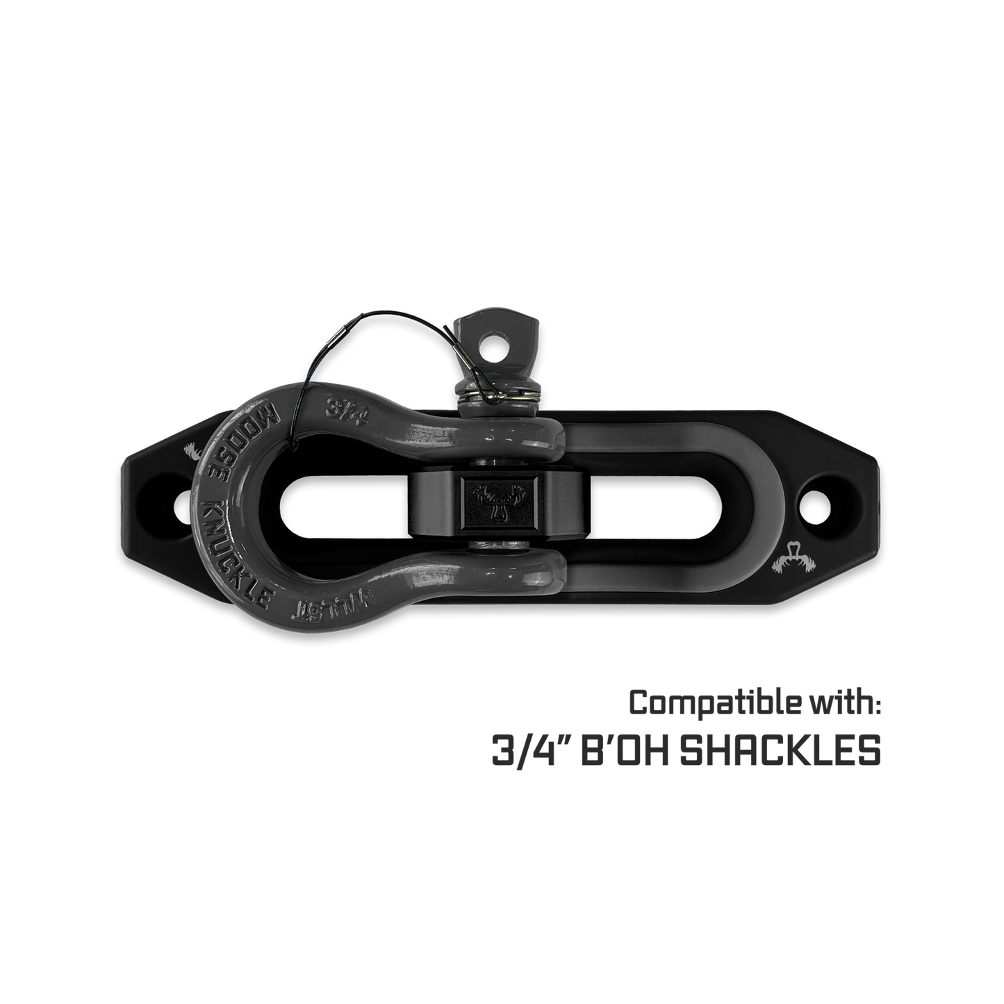 Jawse Fairlead and Front BOH Shackle in Black Lung and Gun Gray