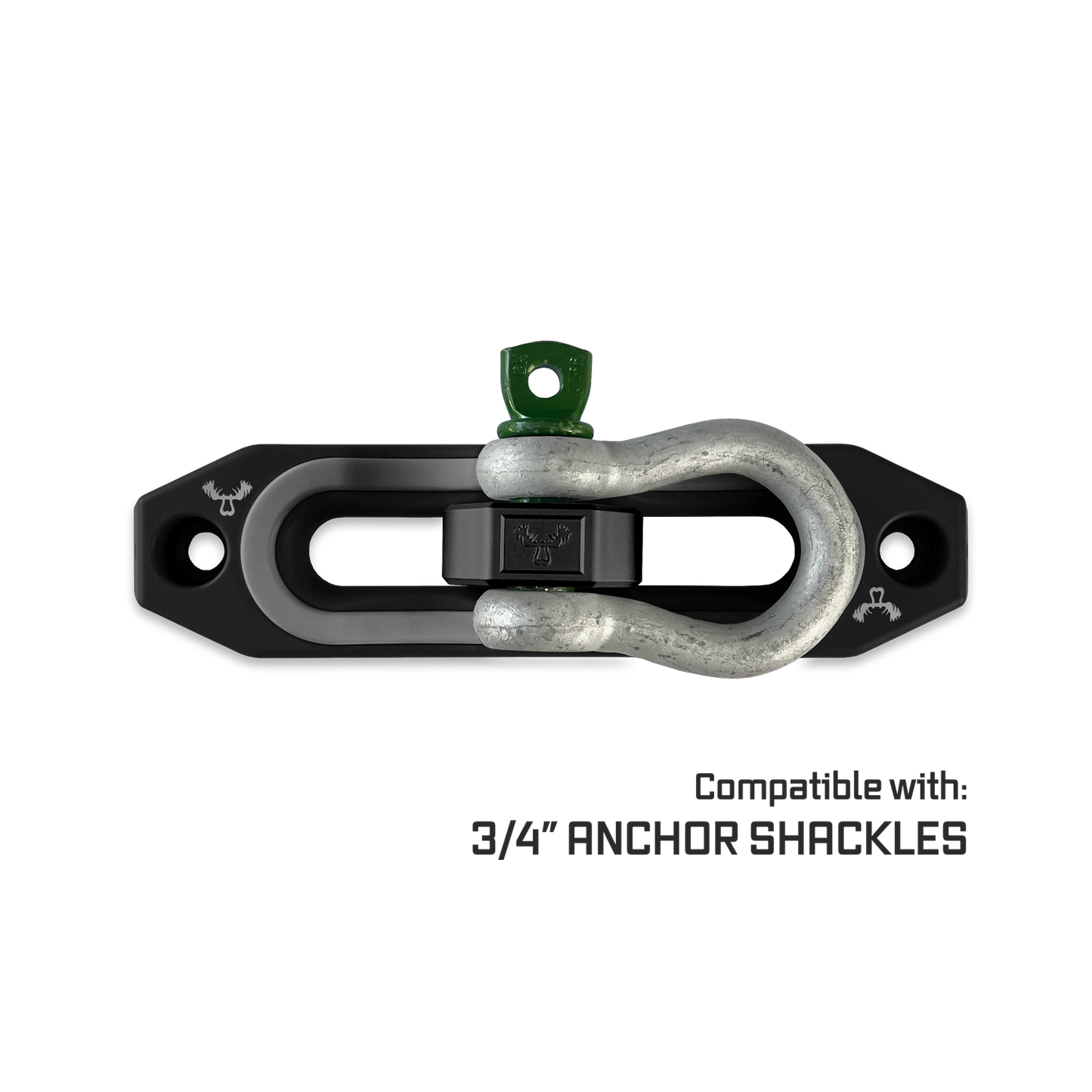Jawse Fairlead and Front Van Beest Shackle 0.75 in Black Lung and Gun Gray