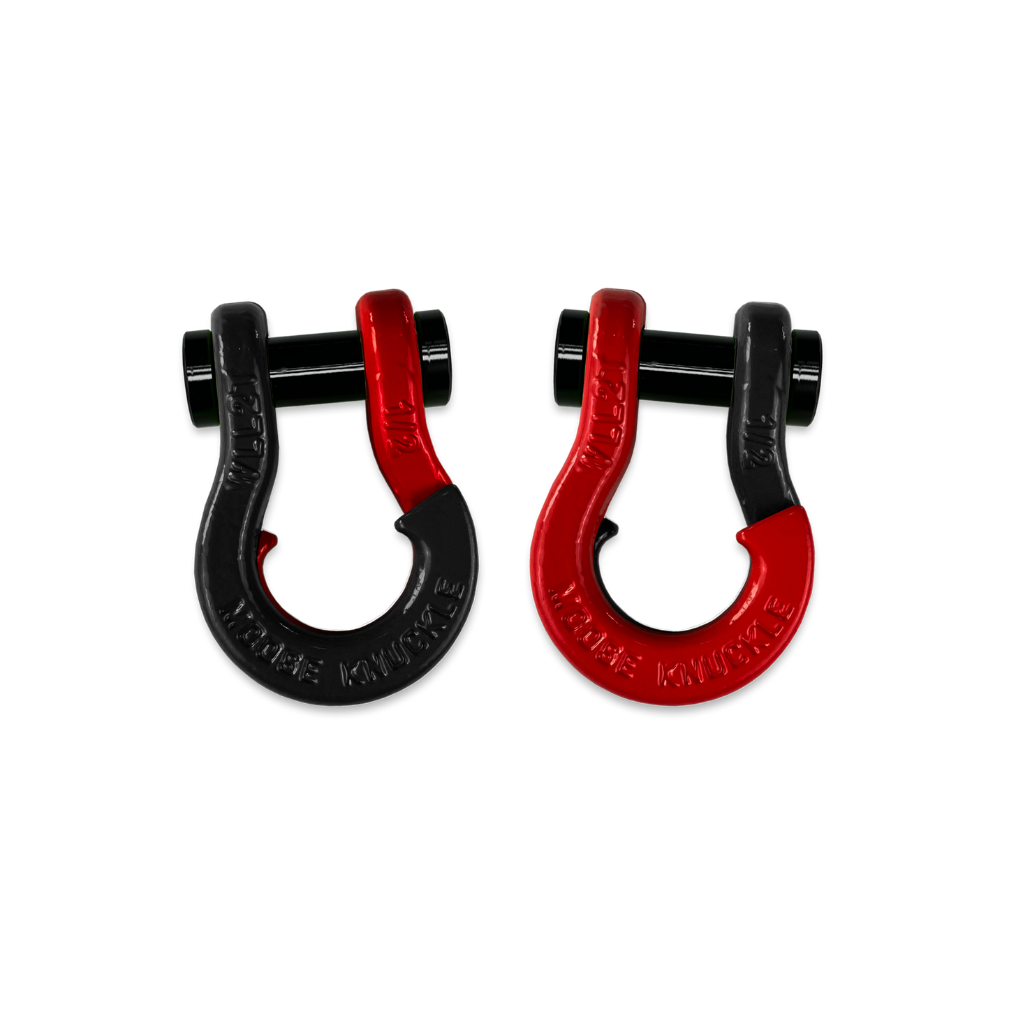 Jowl 1/2 inch SxS Split Shackle in Black Hole and Flame Red Combo
