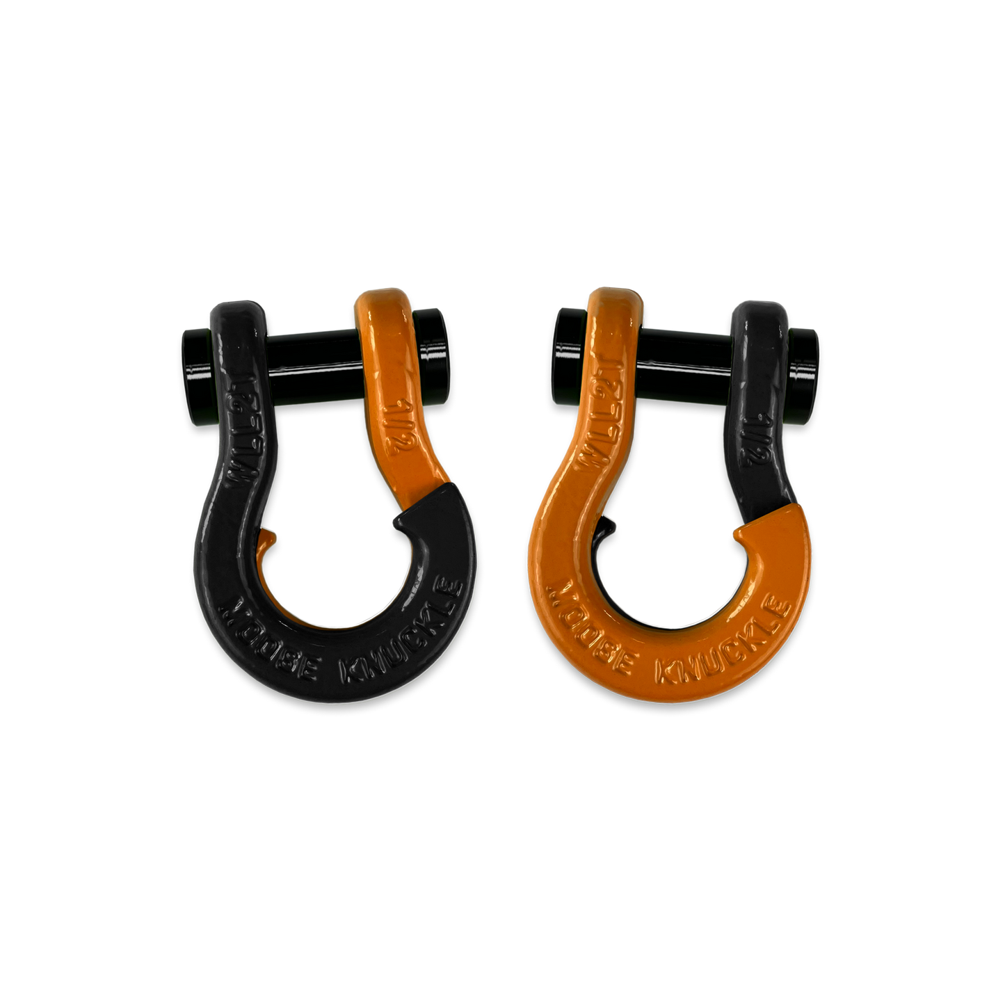 Jowl 1/2 inch SxS Split Shackle in Black Hole and Obscene Orange Combo