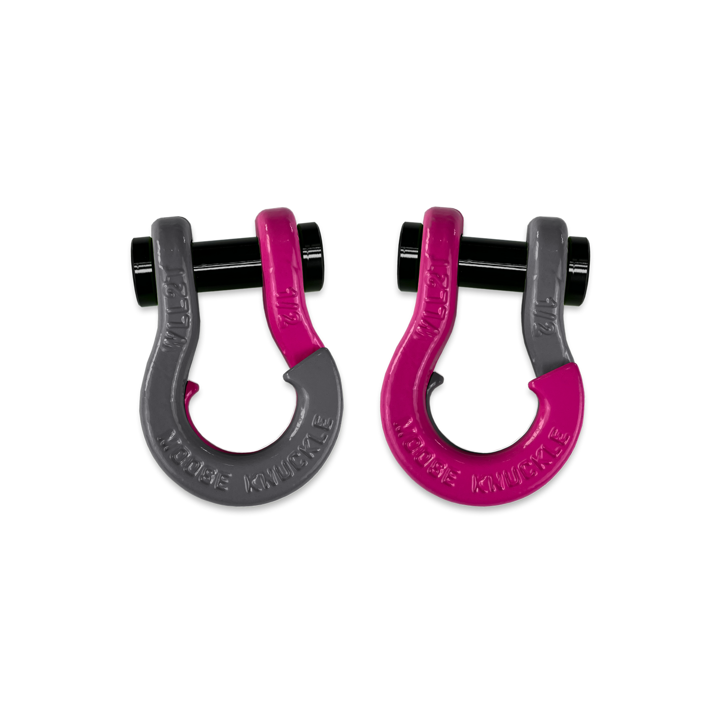 Jowl 1/2 inch SxS Split Shackle in Gun Gray and Pogo Pink Combo