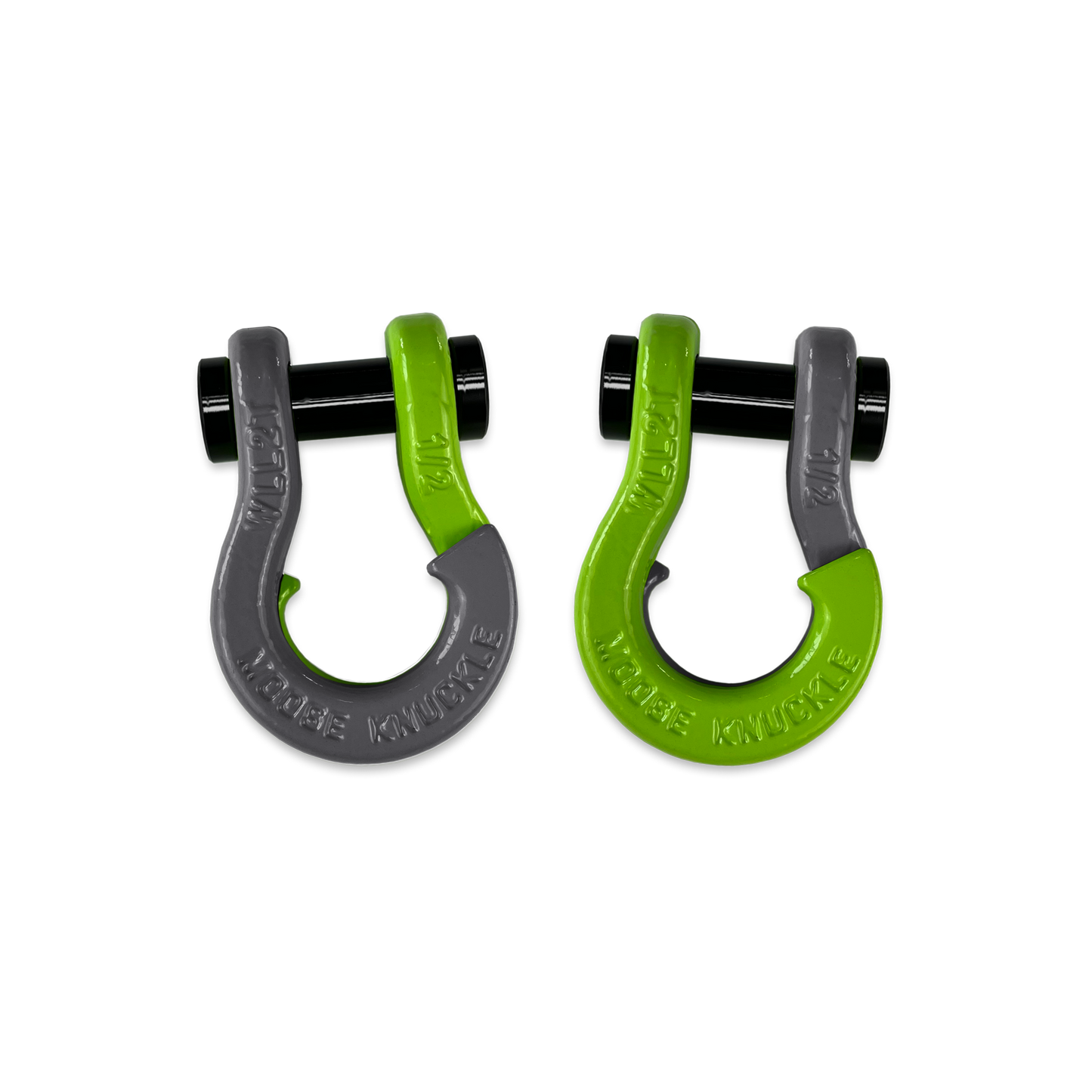 Jowl 1/2 inch SxS Split Shackle in Gun Gray and Sublime Green Combo