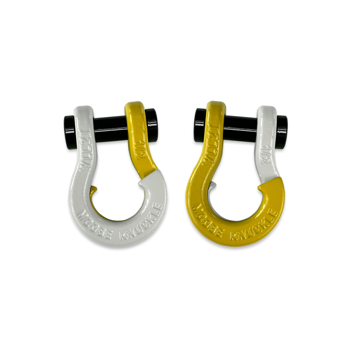 Jowl 1/2 inch SxS Split Shackle in Pure White and Detonator Yellow Combo