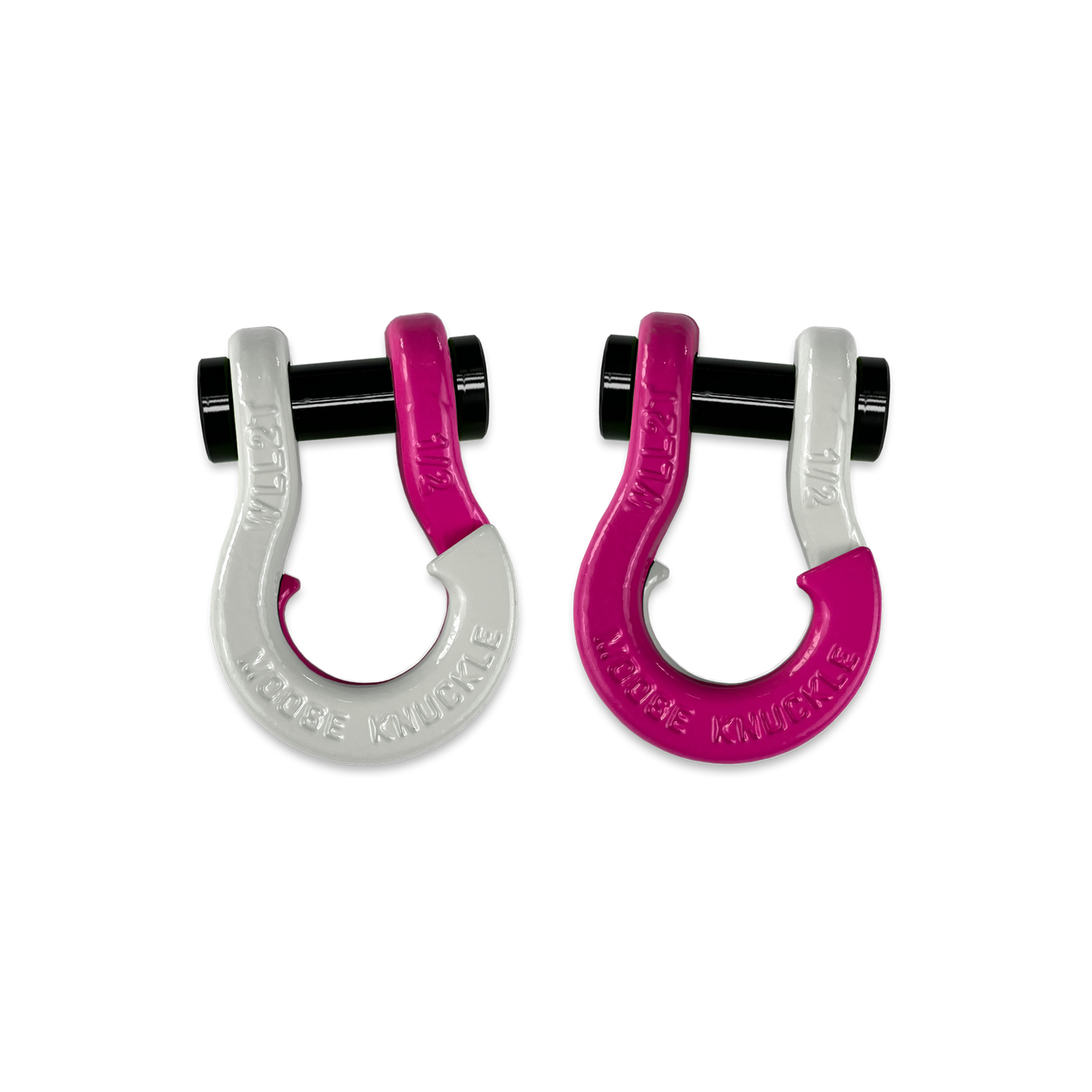 Jowl 1/2 inch SxS Split Shackle in Pure White and Pogi Pink Combo