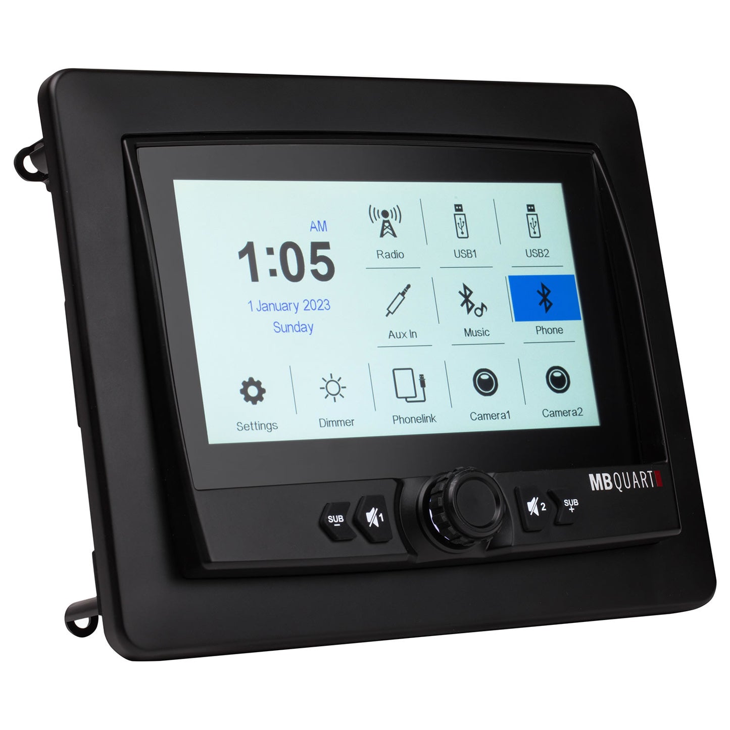 GMR7V1 7-Inch Waterproof Touchscreen Wireless CarPlay Source Unit