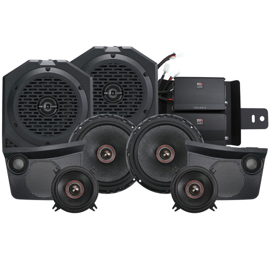 MBQBRO-STG6-OEM-1 Ford® Bronco 2021-2024 Tuned Audio Package: 800 Watt STAGE 6 Audio System for OEM Base Model Audio Systems or Aftermarket Source Units