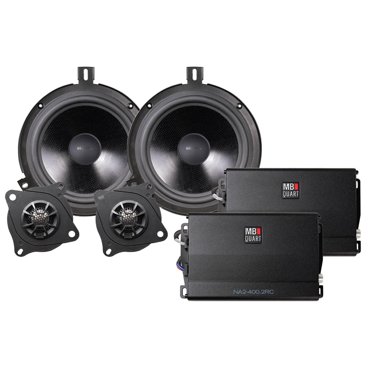 MBQJK-STG2AH-1 800 Watt STAGE 2 Jeep® Wrangler (JK) Tuned Two Speakers System Upgrade for Aftermarket Source Unit