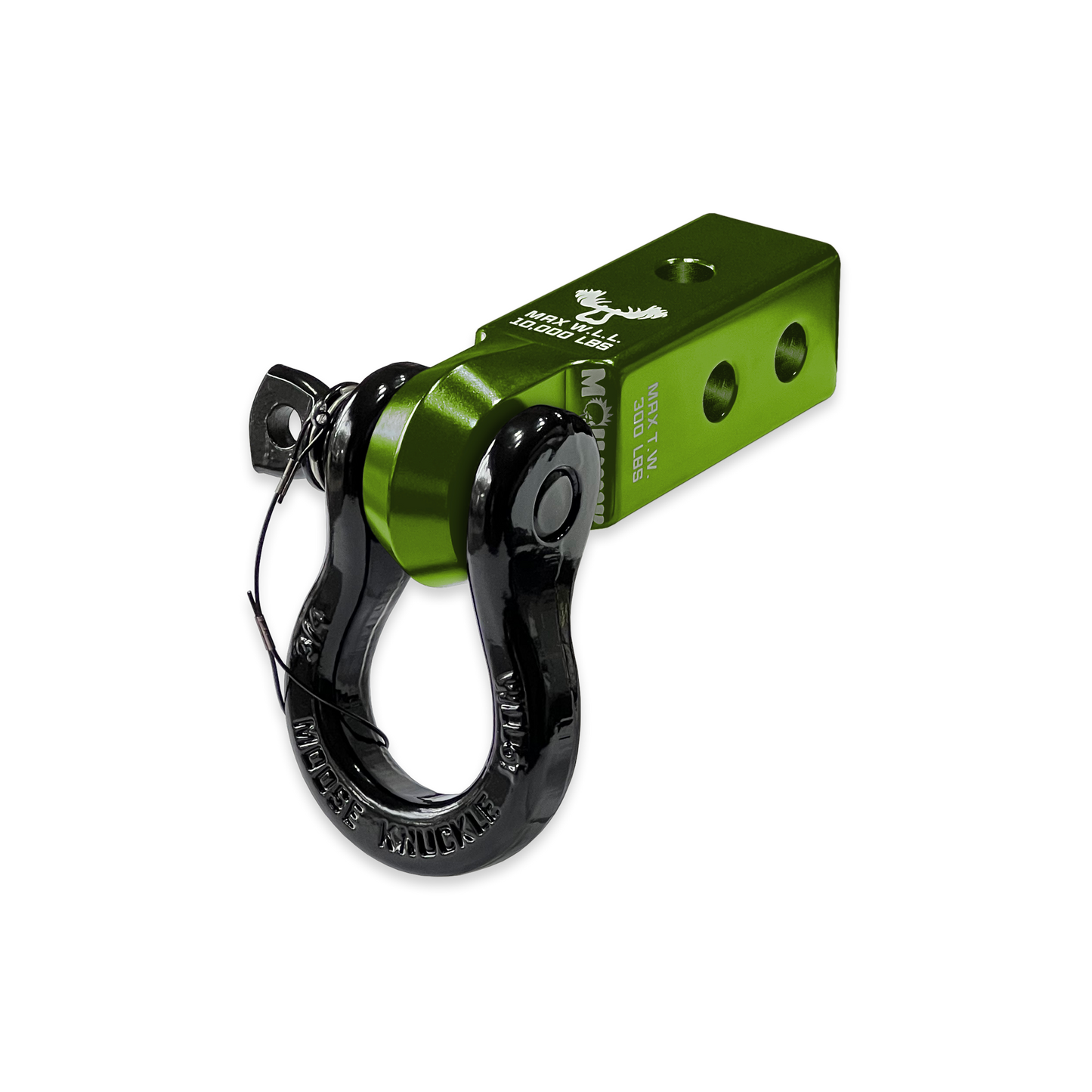 B'oh 3/4 Pin Shackle & 2.0 Receiver (Bean Green and Black Hole Combo)