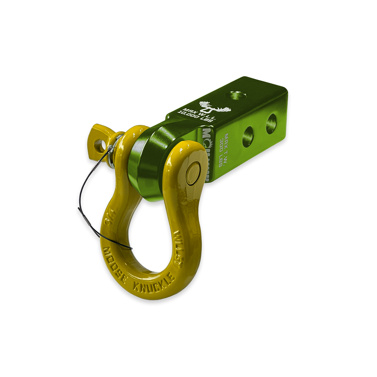 B'oh 3/4 Pin Shackle & 2.0 Receiver (Bean Green and Detonator Yellow Combo)
