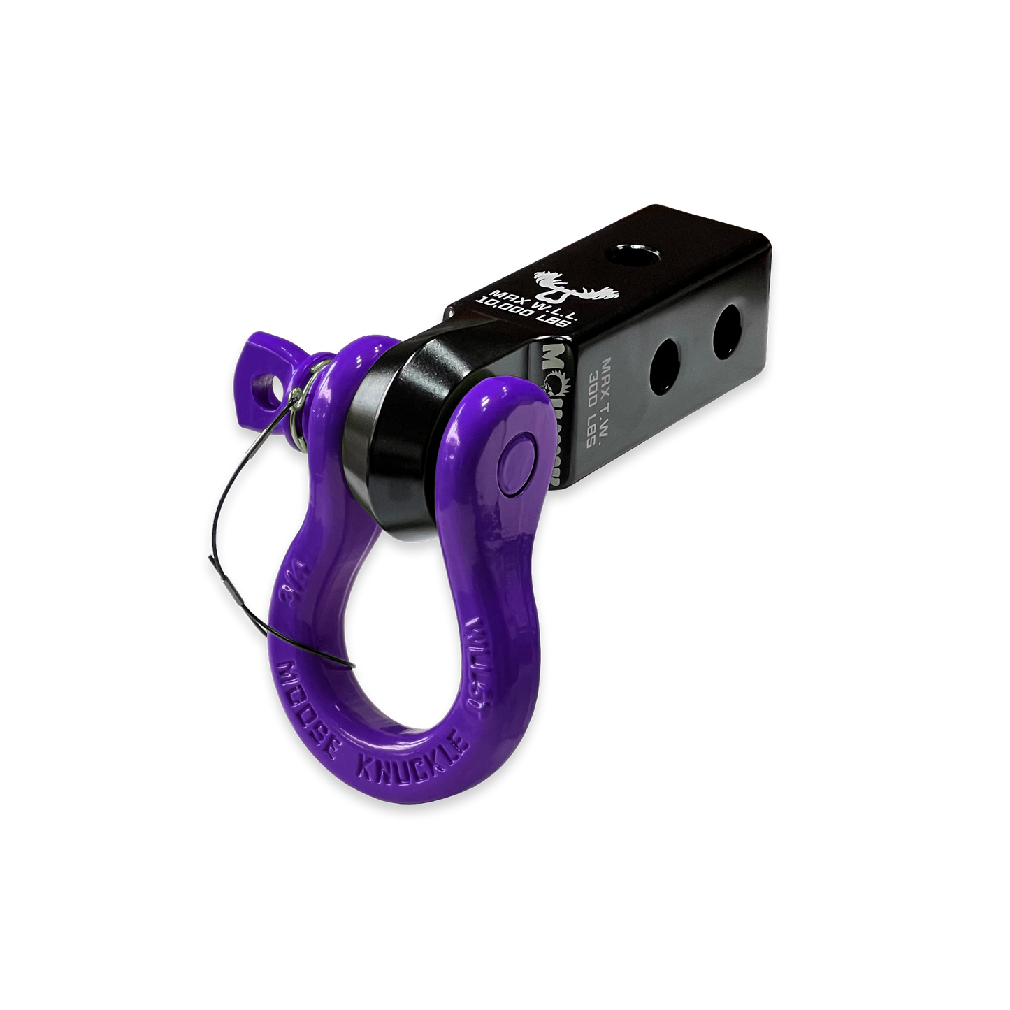 B'oh 3/4 Pin Shackle & 2.0 Receiver (Black and Purple Combo)