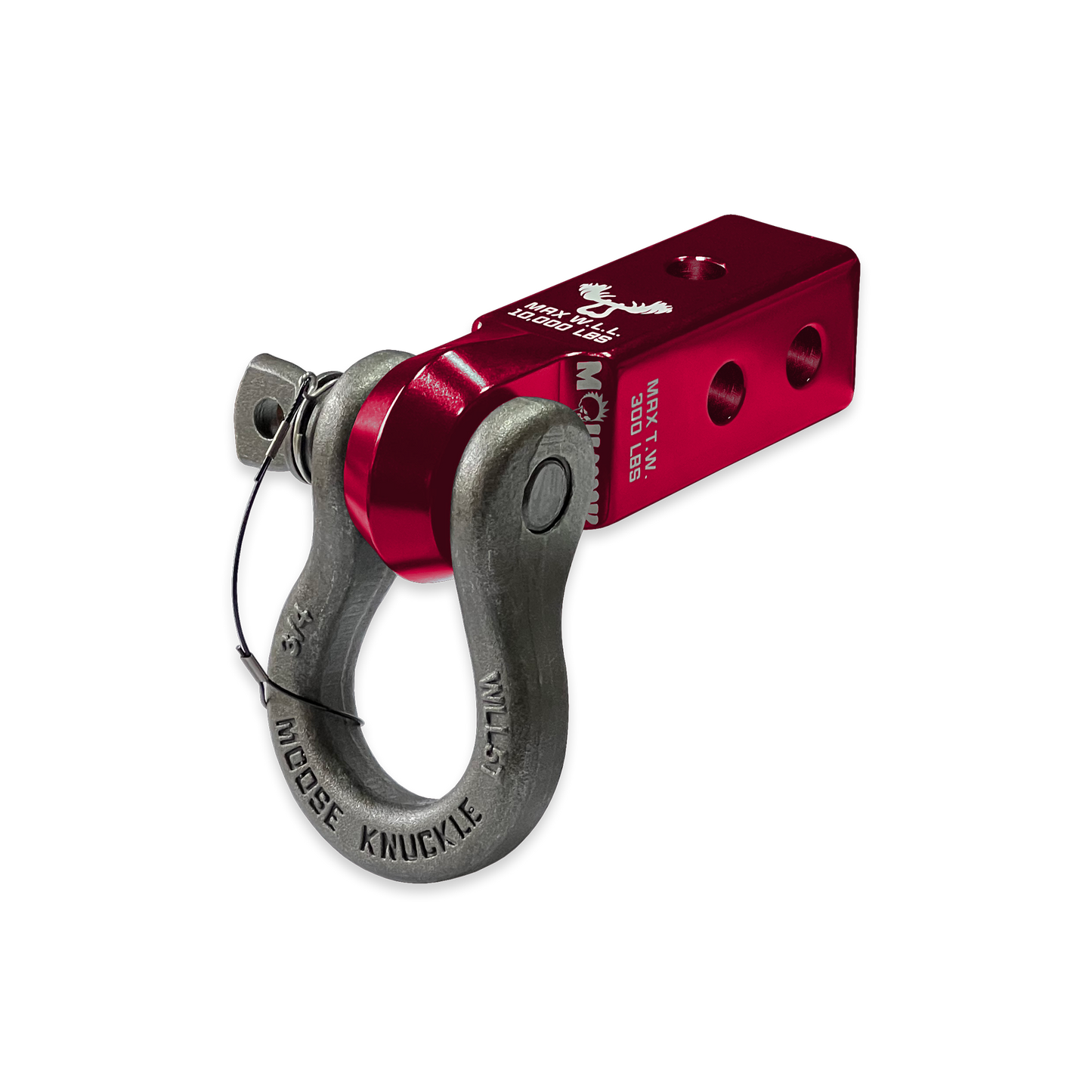 B'oh 3/4 Pin Shackle & 2.0 Receiver (Red Rum and Raw Dog Combo)