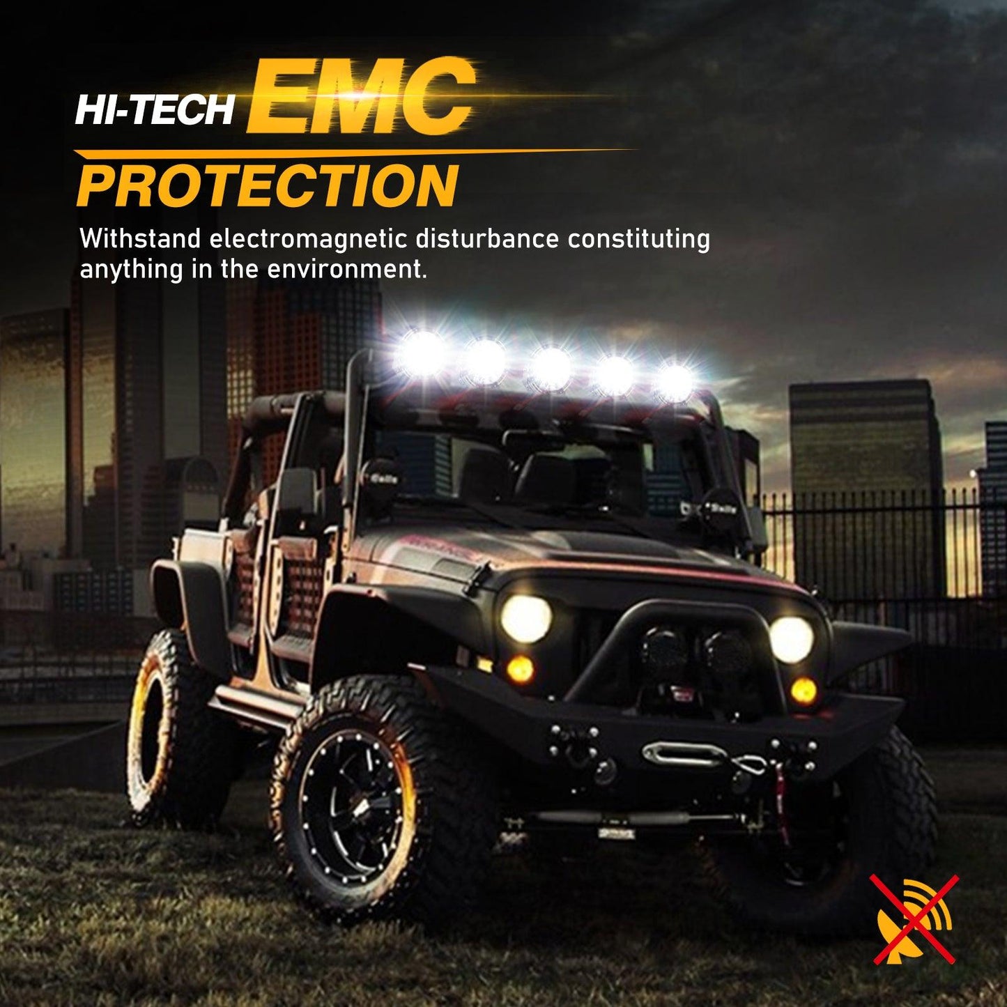 (2pcs/set) 7 Inch 230W 33332LM 360-PRO Series Custom Lens Offroad LED Driving Lights+Amber/Black Covers(Optional) for FORD F150 F250