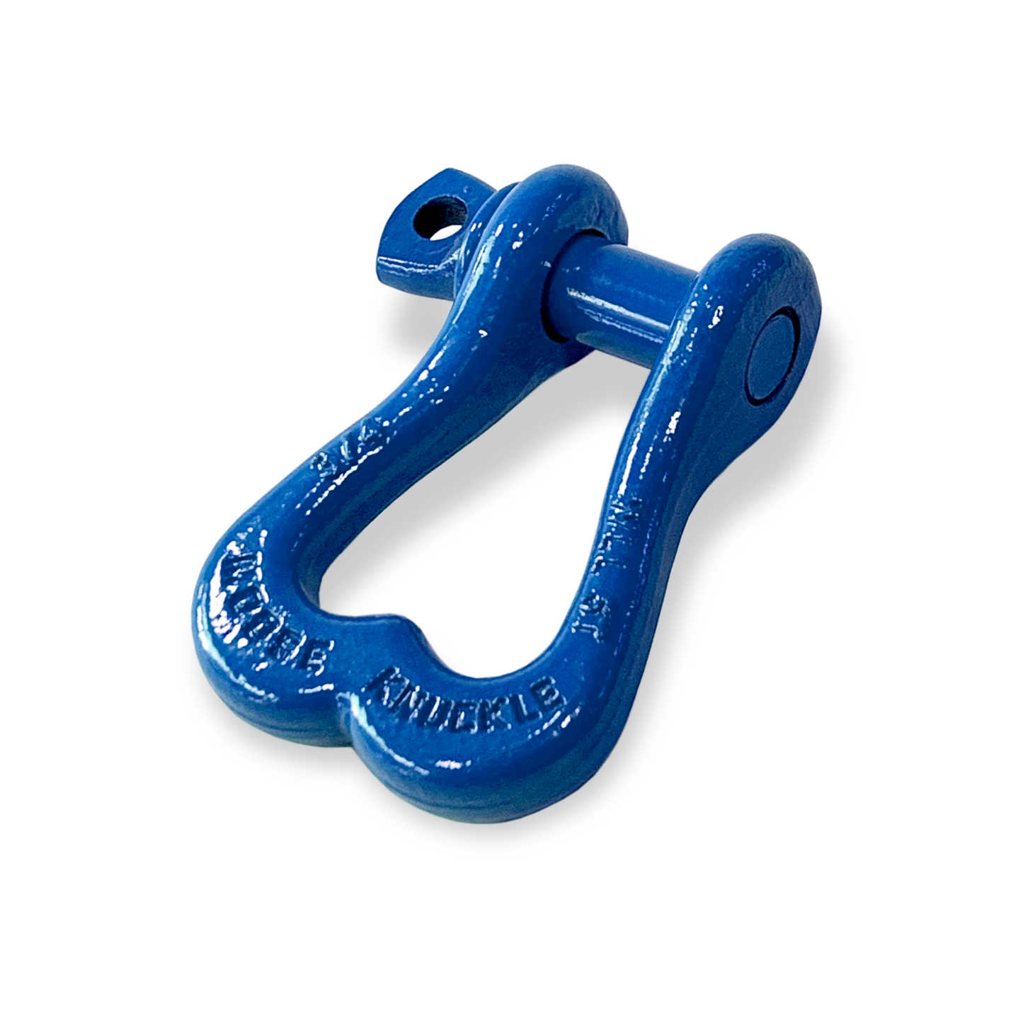 Moose Knuckle XL Blue Balls Powder Coated Colored Shackle for Tow Straps, Off Roading and Truck Nuts Vehicle Recovery