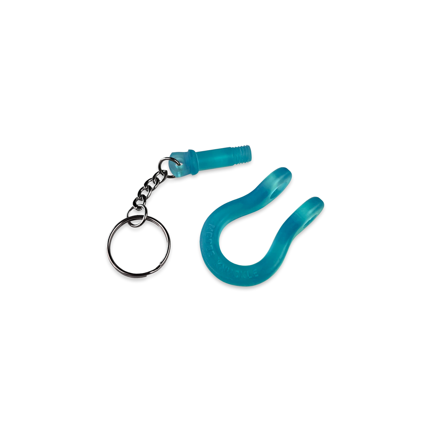 B'oh Shackle Screw Pin Key Chain in Blue Chill Pin and Body