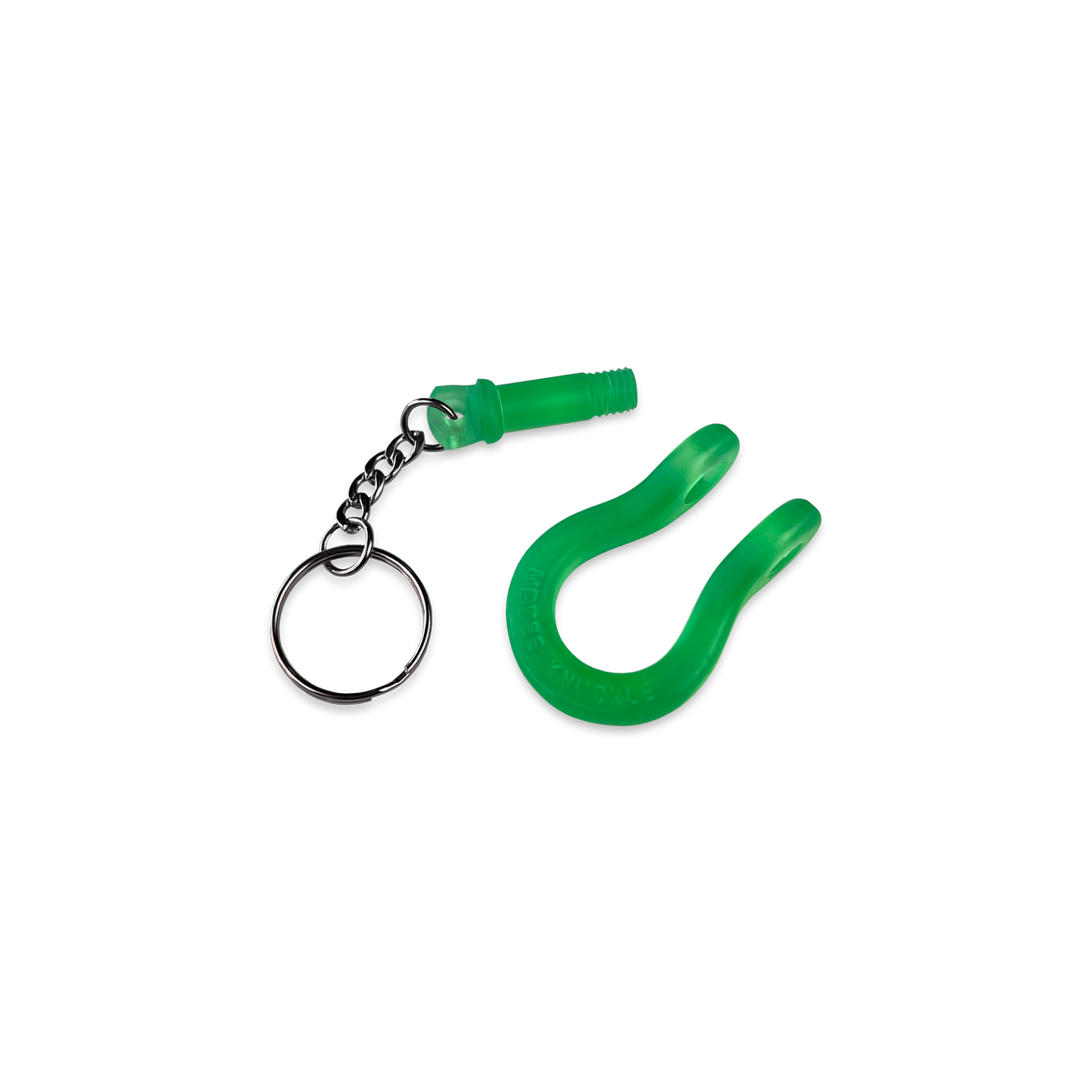 B'oh Shackle Screw Pin Key Chain in Slime Green Pin and Body