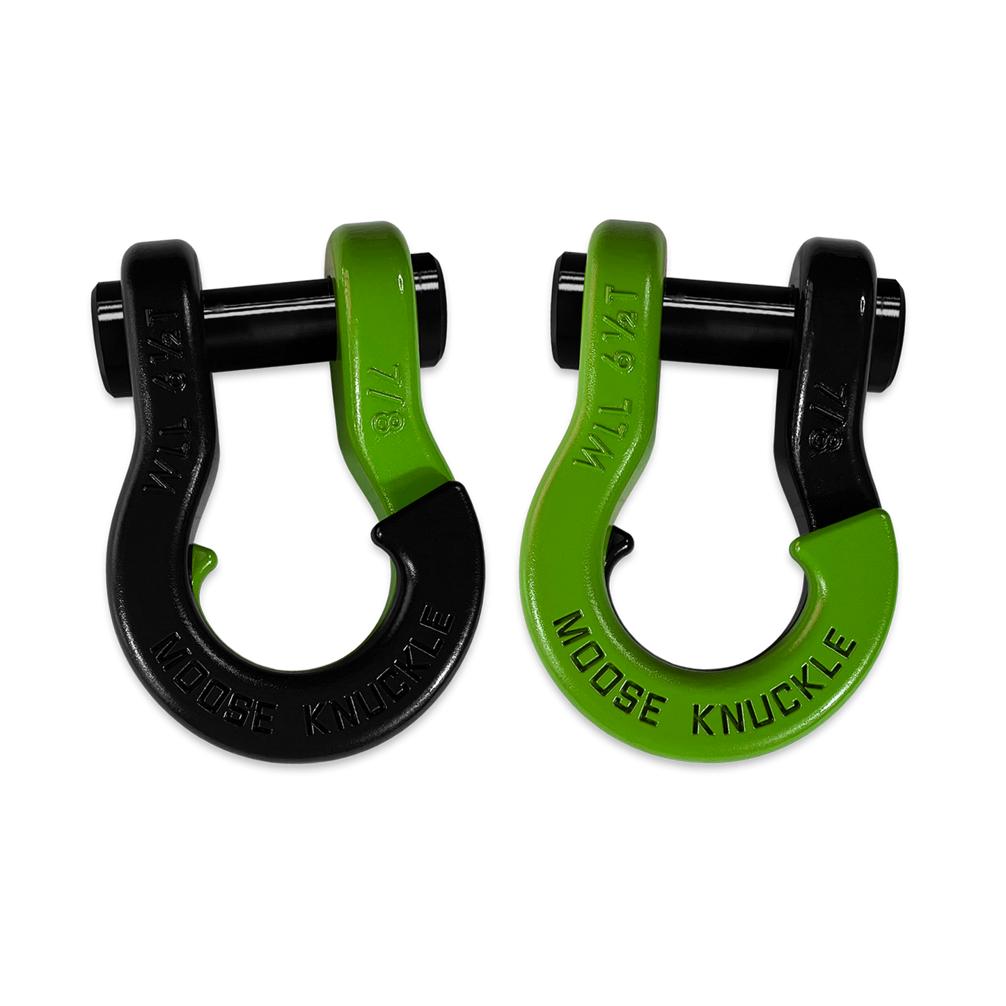 Jowl Recovery Split Shackle 7/8 (Black Hole and Sublime Green)