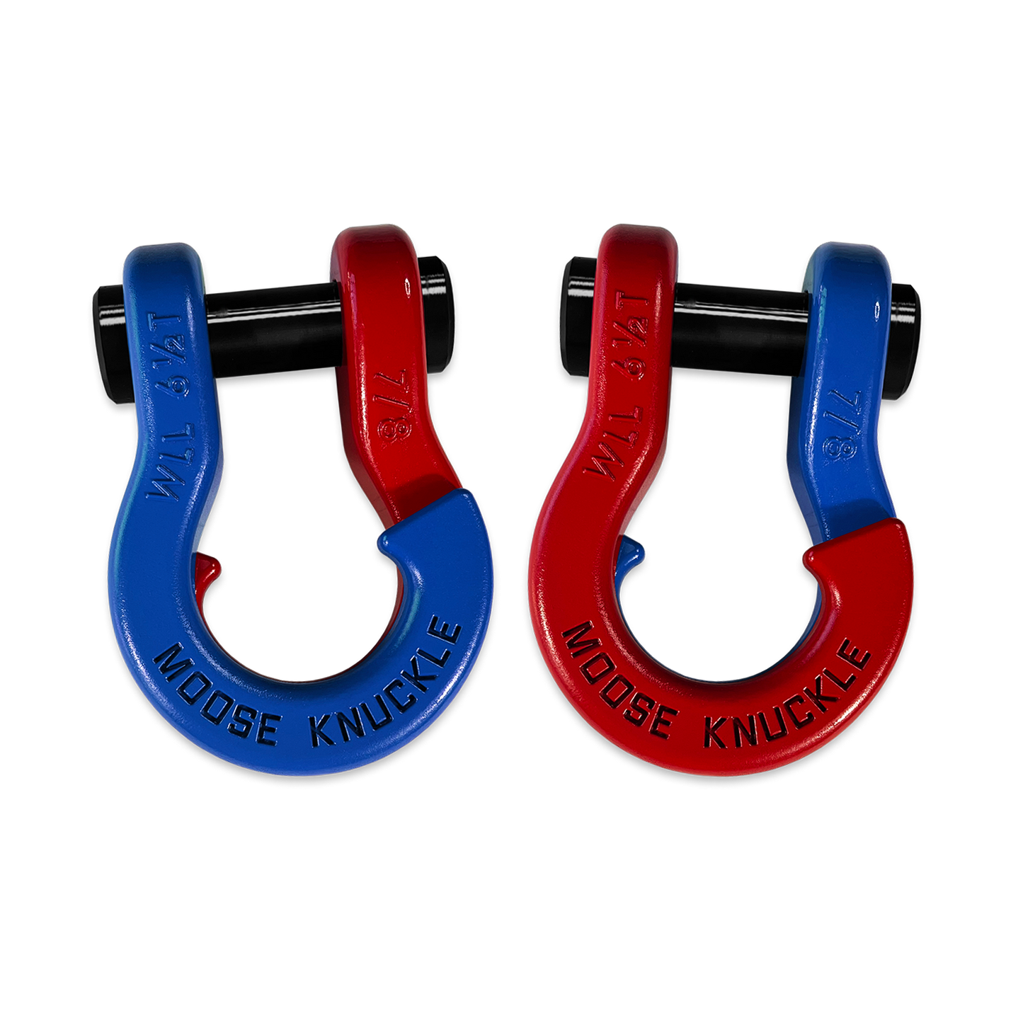 Jowl Recovery Split Shackle 7/8 (Blue Balls and Flame Red)