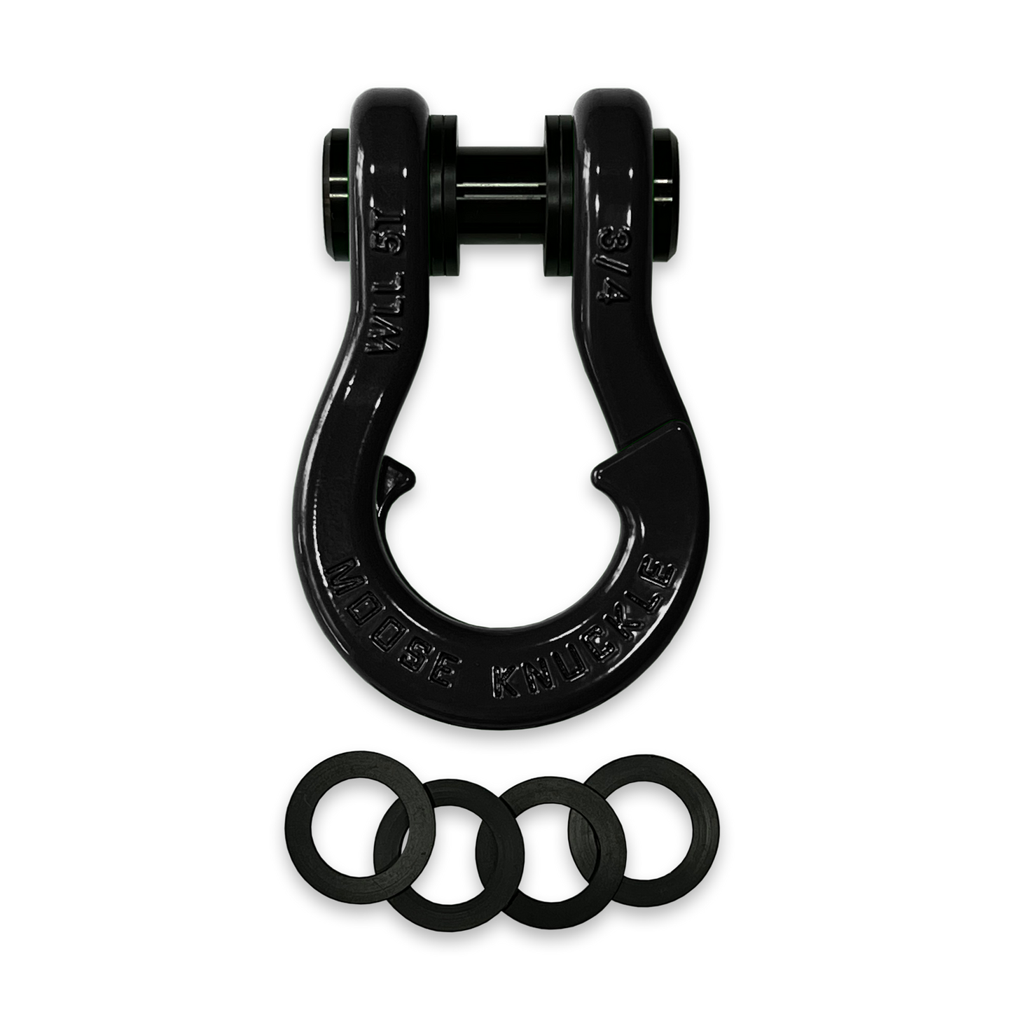 Moose Knuckle's Jowl Recovery Split Shackle 3/4 in Black Hole Washerso