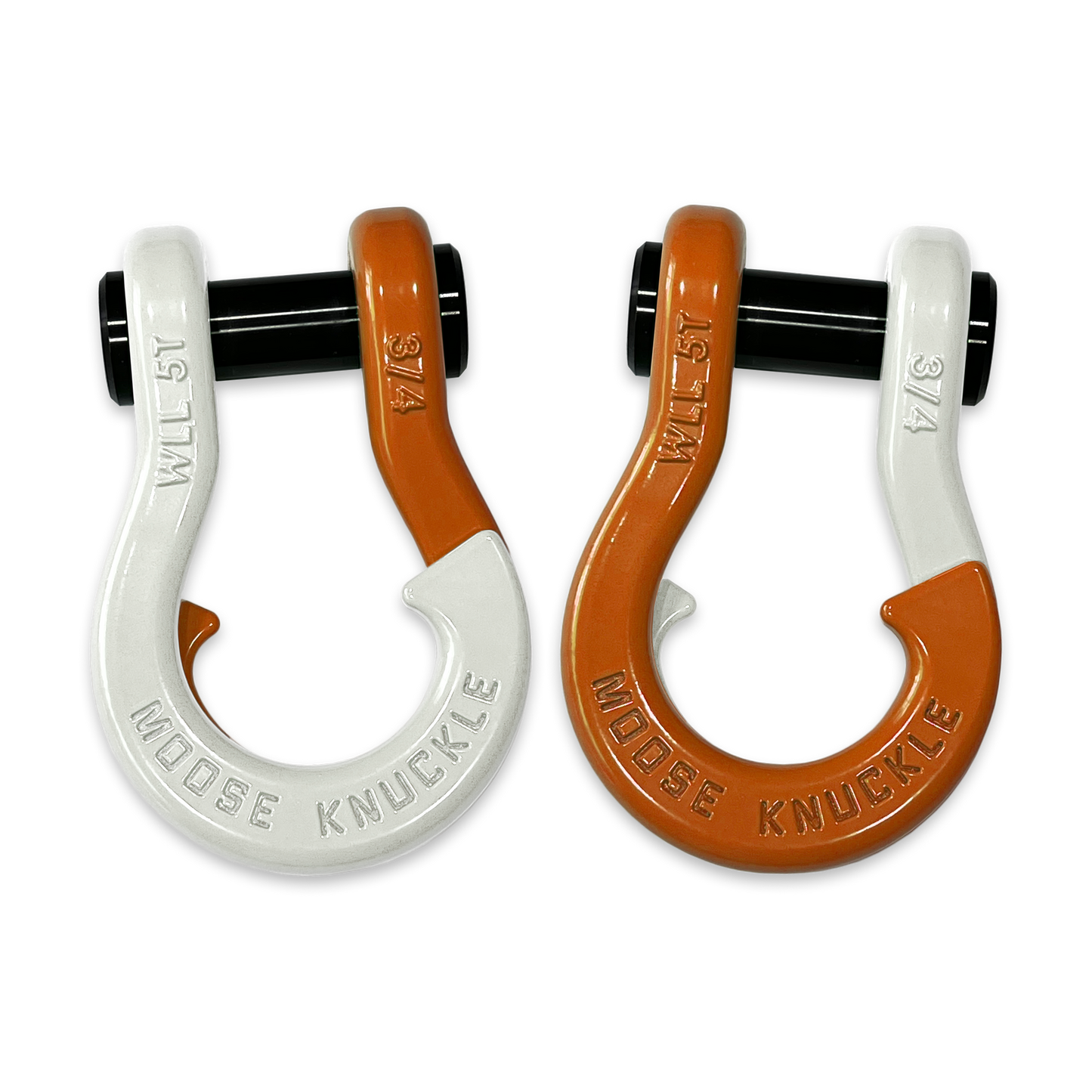 Jowl Recovery Split Shackle 3/4 (Pure White and Obscene Orange)