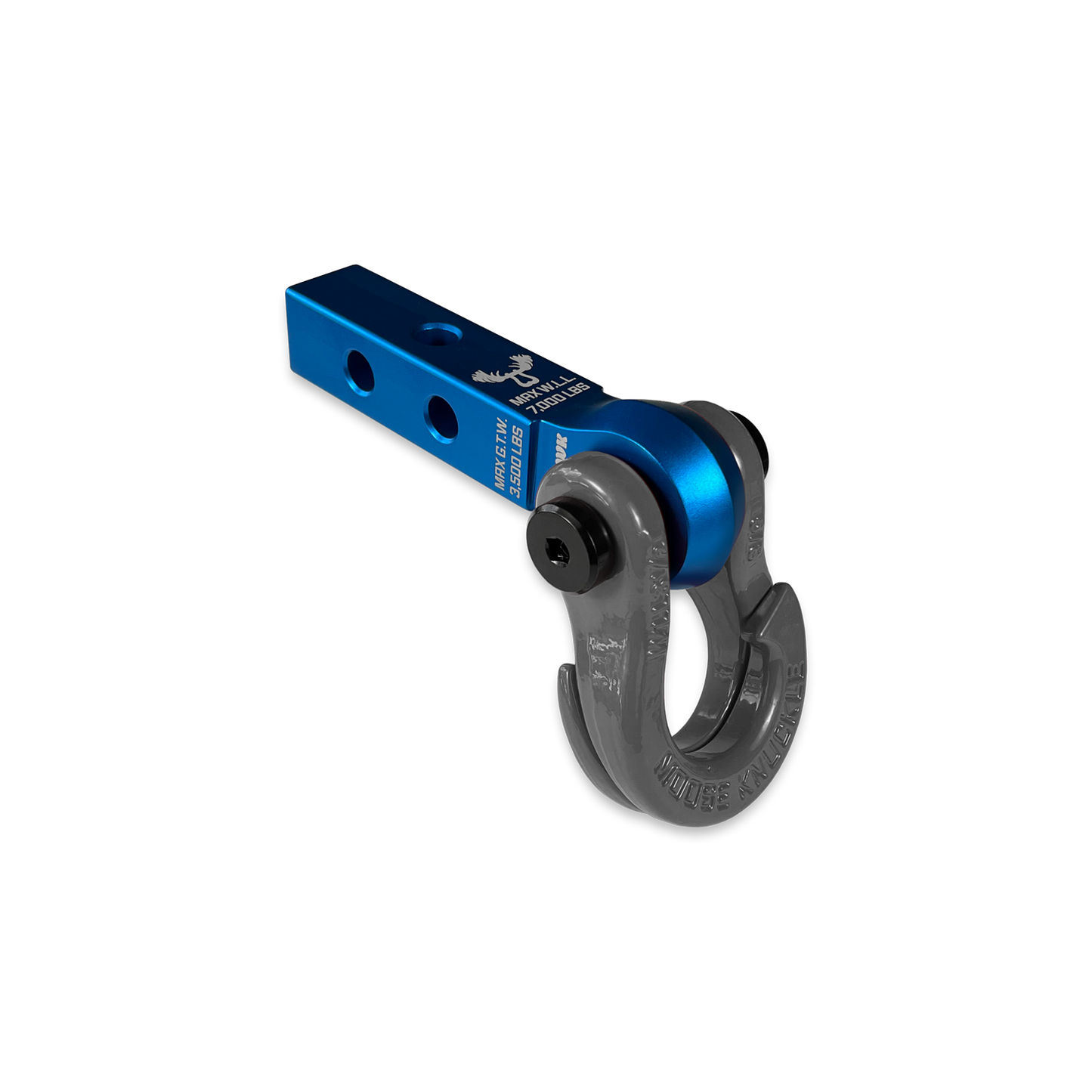 Jowl 5/8 Split Shackle & 1.25 Receiver (Blue Pill and Gun Gray)