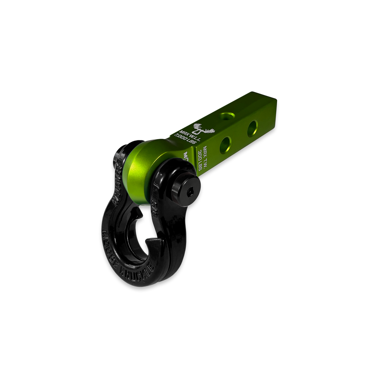 Jowl 5/8 Split Shackle & 1.25 Receiver (Bean Green and Black Hole)