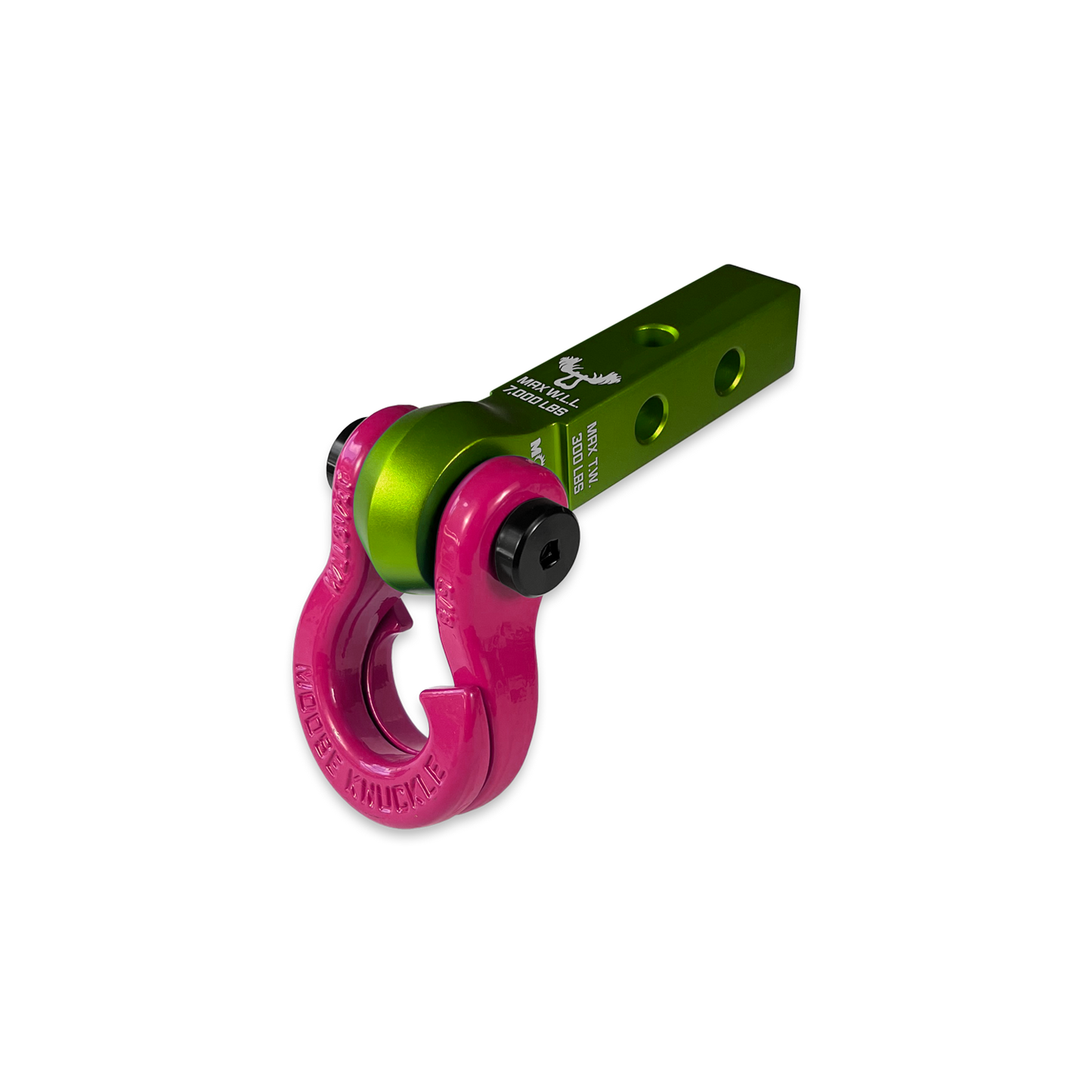 Jowl 5/8 Split Shackle & 1.25 Receiver (Bean Green and Pogo Pink)