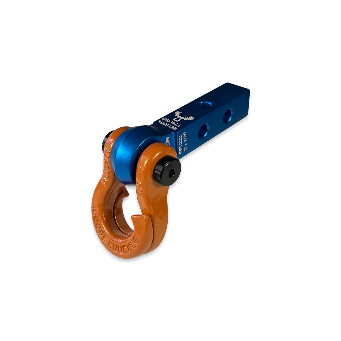 Jowl 5/8 Split Shackle & 1.25 Receiver (Blue Pill and Obscene Orange)