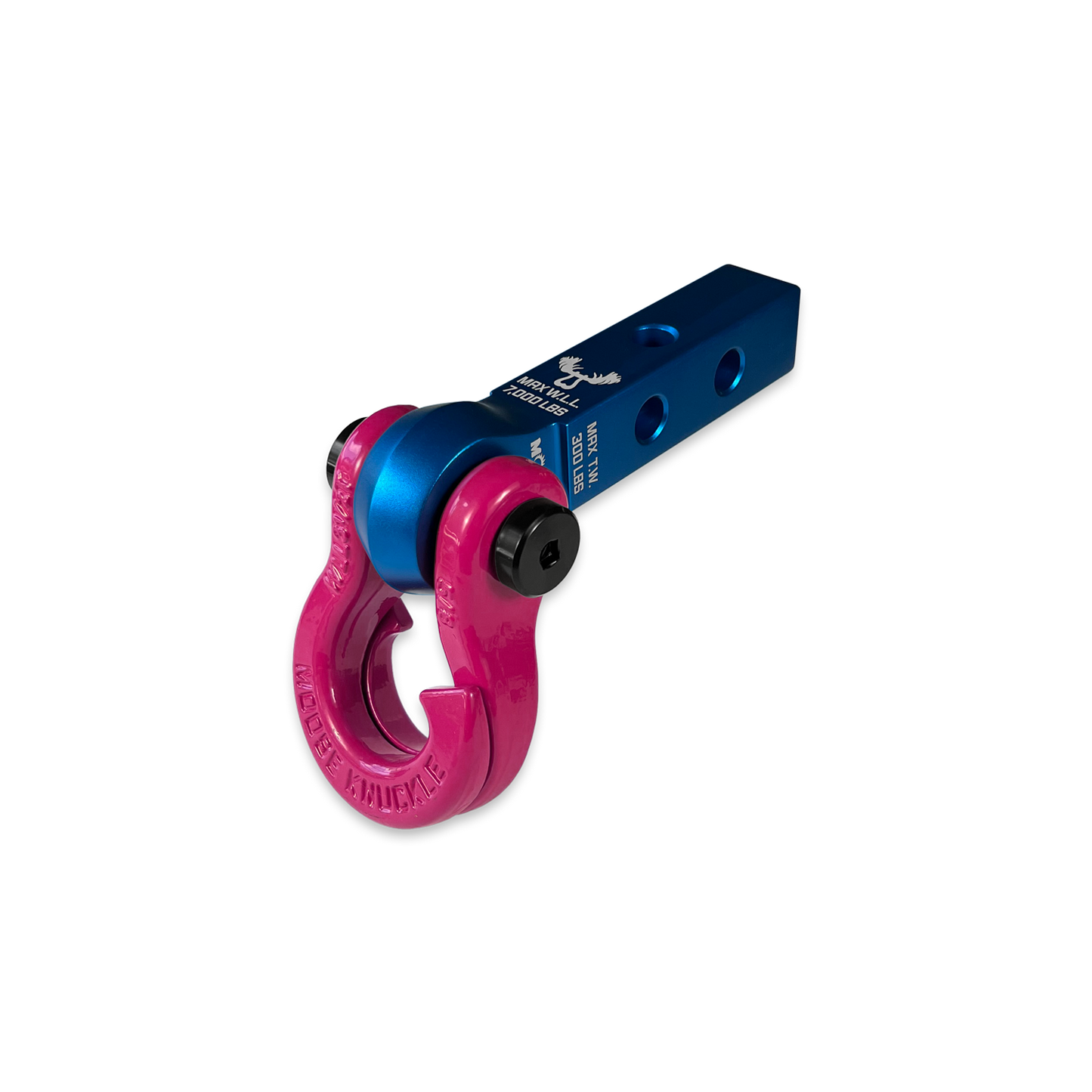 Jowl 5/8 Split Shackle & 1.25 Receiver (Blue Pill and Pogo Pink)