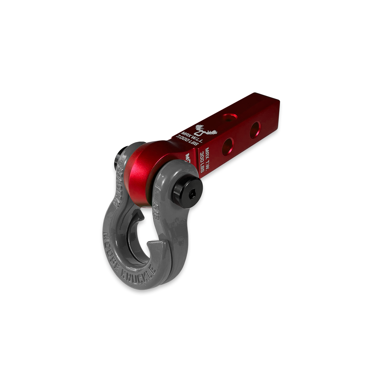Jowl 5/8 Split Shackle & 1.25 Receiver (Red Rum and Gun Gray) Right