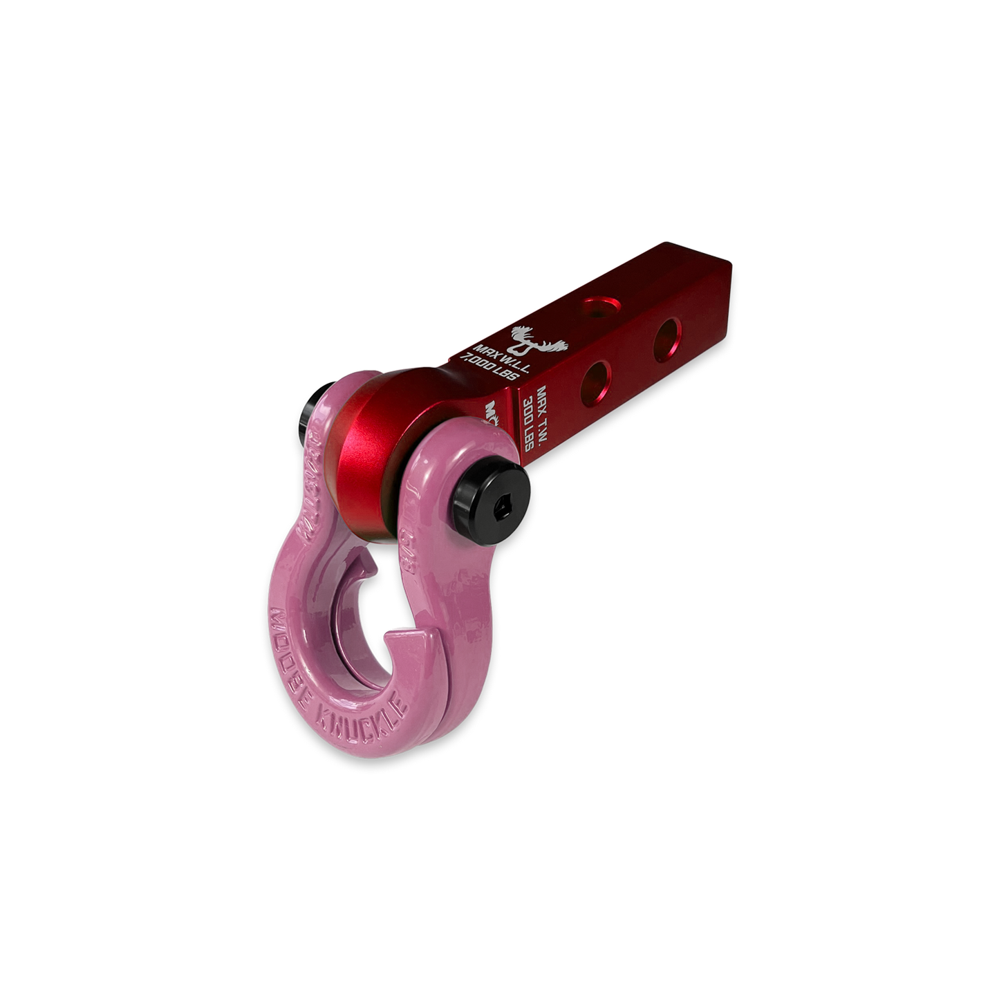 Jowl 5/8 Split Shackle & 1.25 Receiver (Red Rum and Pretty Pink) Right