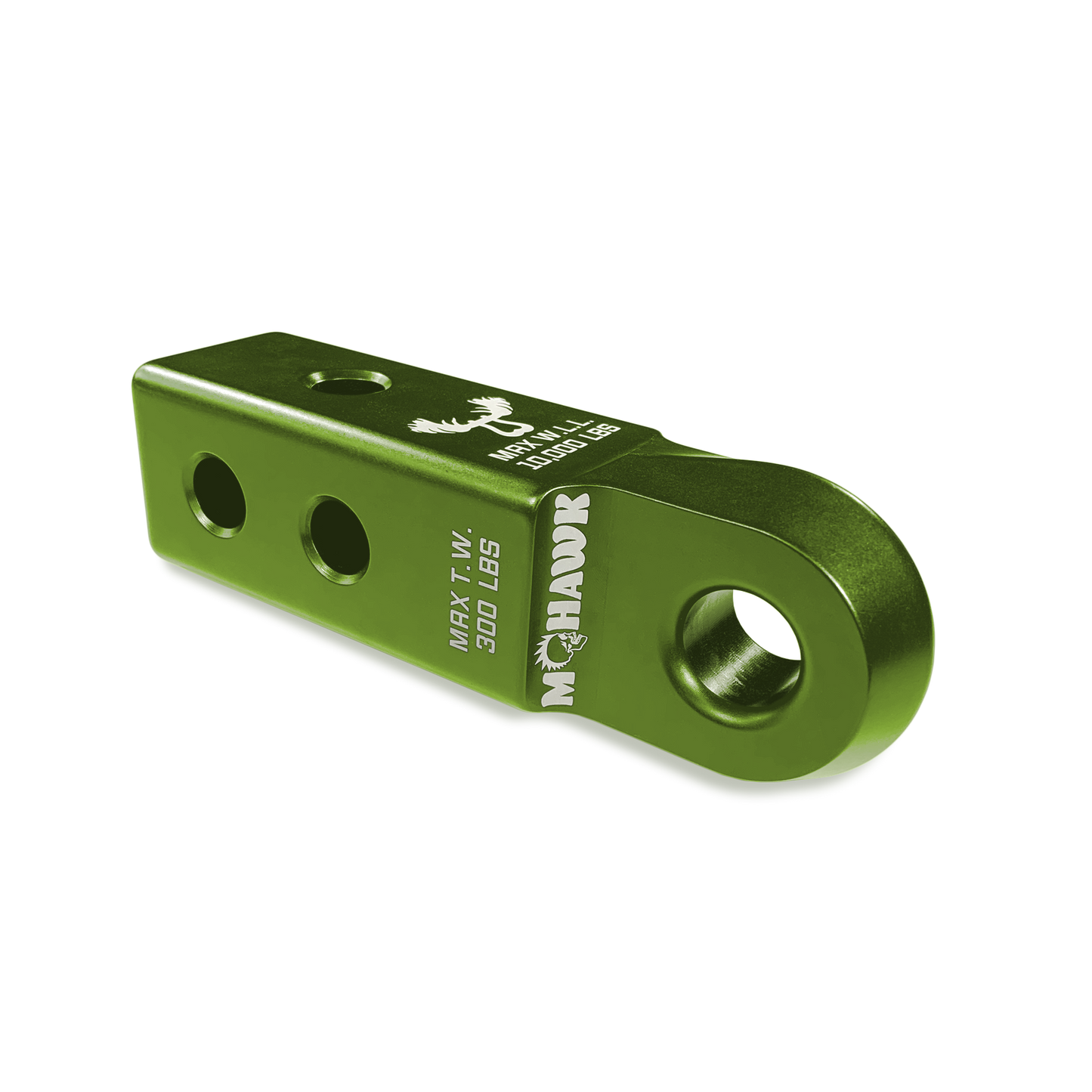 Bean Green Moose Knuckle Offroad Mohawk 2.0 Shackle Receiver for Soft Shackles and Closed Loop Vehicle Recovery Hitch