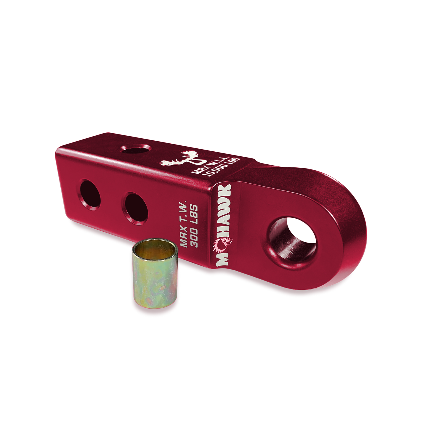 Red Rum Moose Knuckle Offroad Mohawk 2.0 Bow Strongest Shackle Receiver for Soft Shackles, 3/4" Shackles, Truck Nuts Shackles and Closed Loop Vehicle Recovery Class I/II Hitch Ball