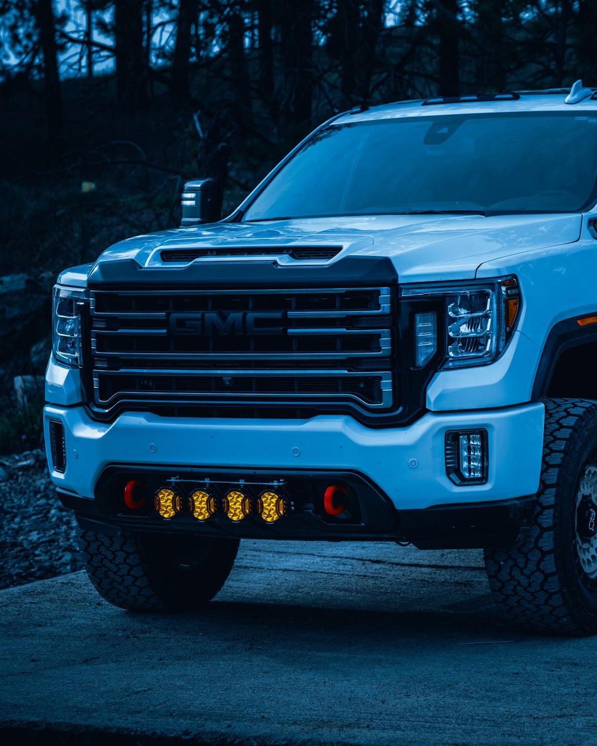 V-ULTRA Series | 5 Inch 172W LED Side Shooter Amber Pod Lights with Amber DRL