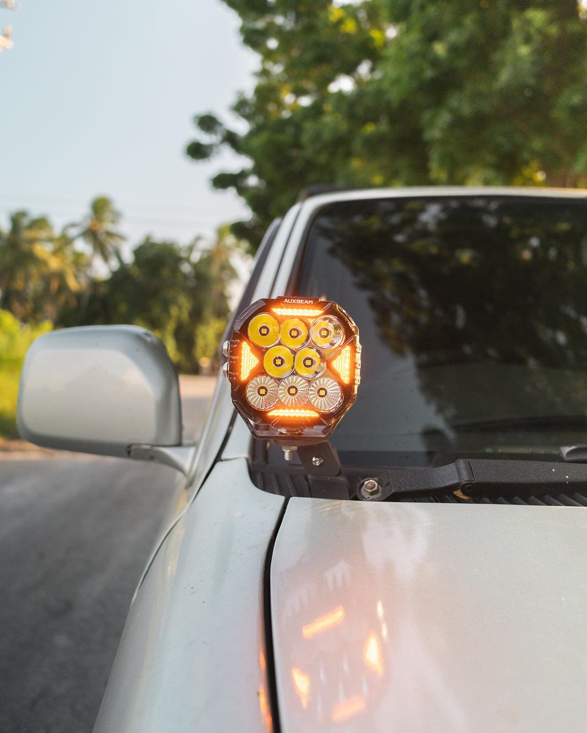 Auxbeam LED Pods Cube Light Bar 2PCS 3 96W Amber White 6 Modes Auxbeam LED Pods Cube Light Bar 2PCS 3 96W Amber White 6 Modes