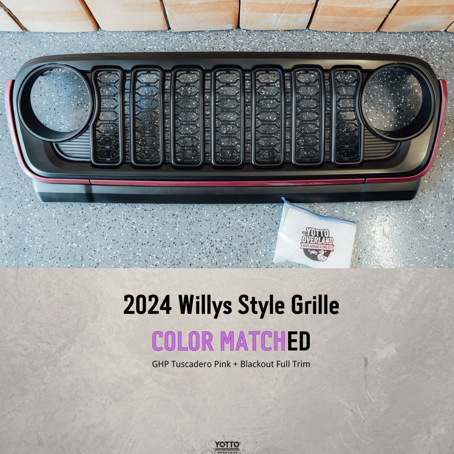 Two-Tone Willys/392 Style Grille for Jeep Wrangler JL & Gladiator JT