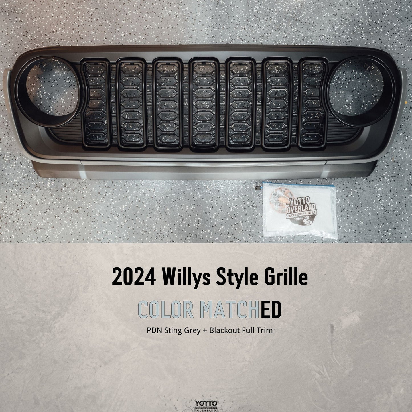 Two-Tone Willys/392 Style Grille for Jeep Wrangler JL & Gladiator JT