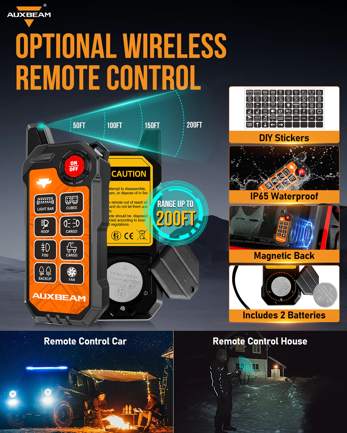 KS-80 Knob RGB Switch Panel MAX 120A ,Light Dimming, Dynamic Chase, Four External Triggers, 4 Modes