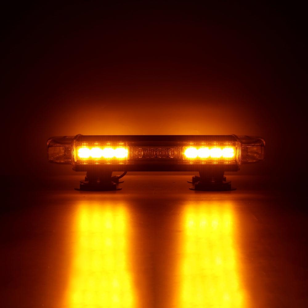 17" Rooftop Strobe Flashing Light Bar, 23 Flashing Modes Magnetic Mount Emergency Safety Warning Caution Beacon Lights