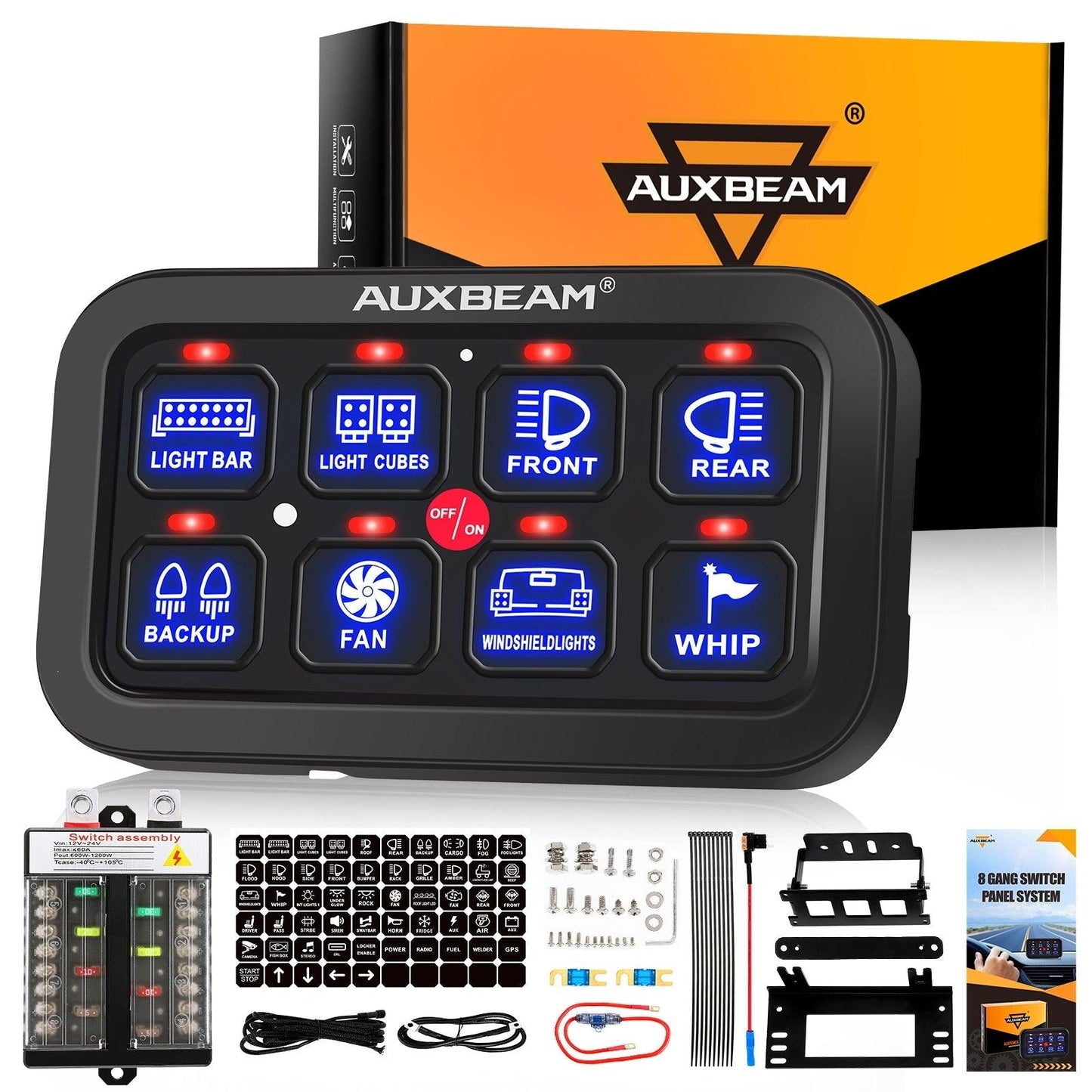 6/8 Gang LED Switch Panel, Off Road Light Controller