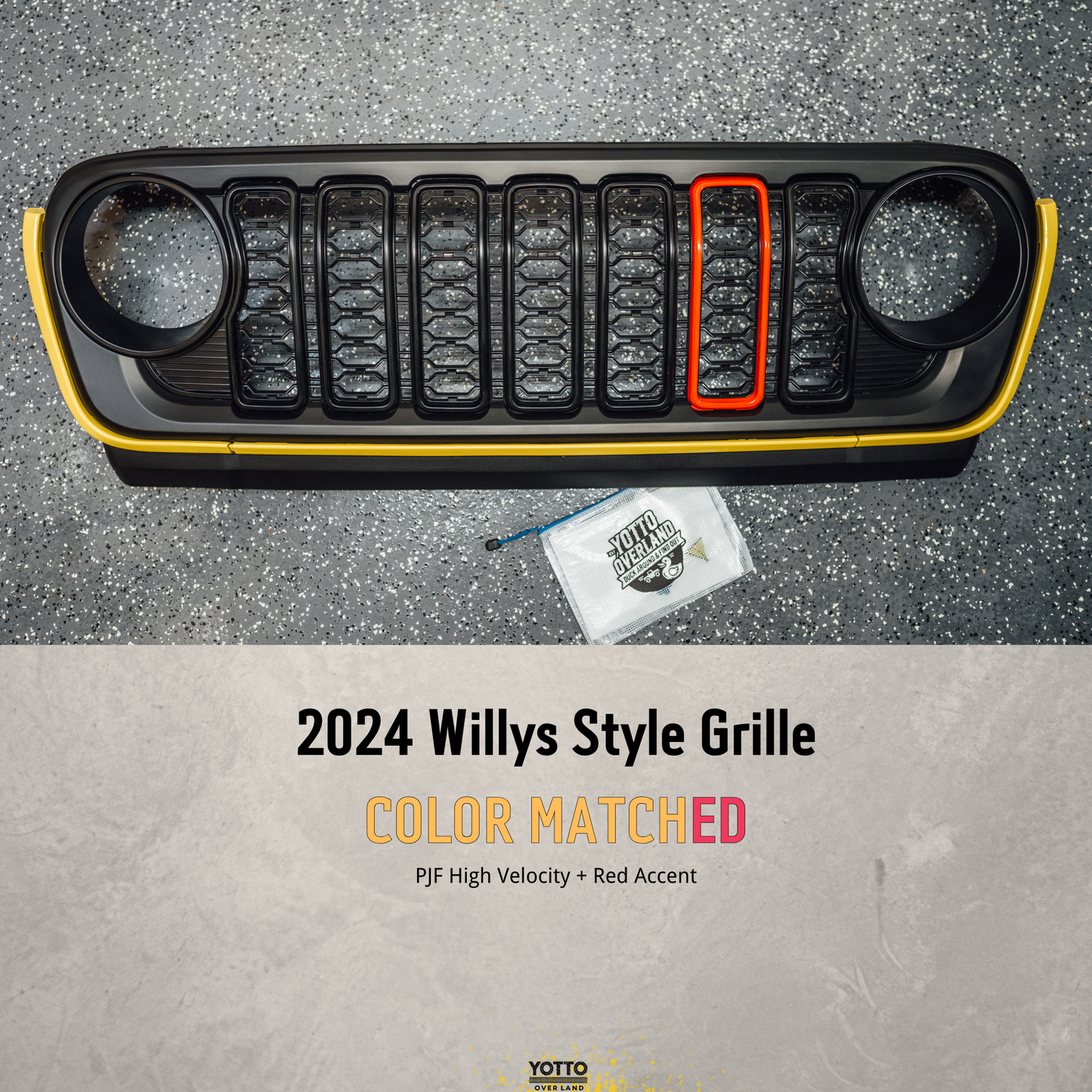 Two-Tone Willys/392 Style Grille for Jeep Wrangler JL & Gladiator JT