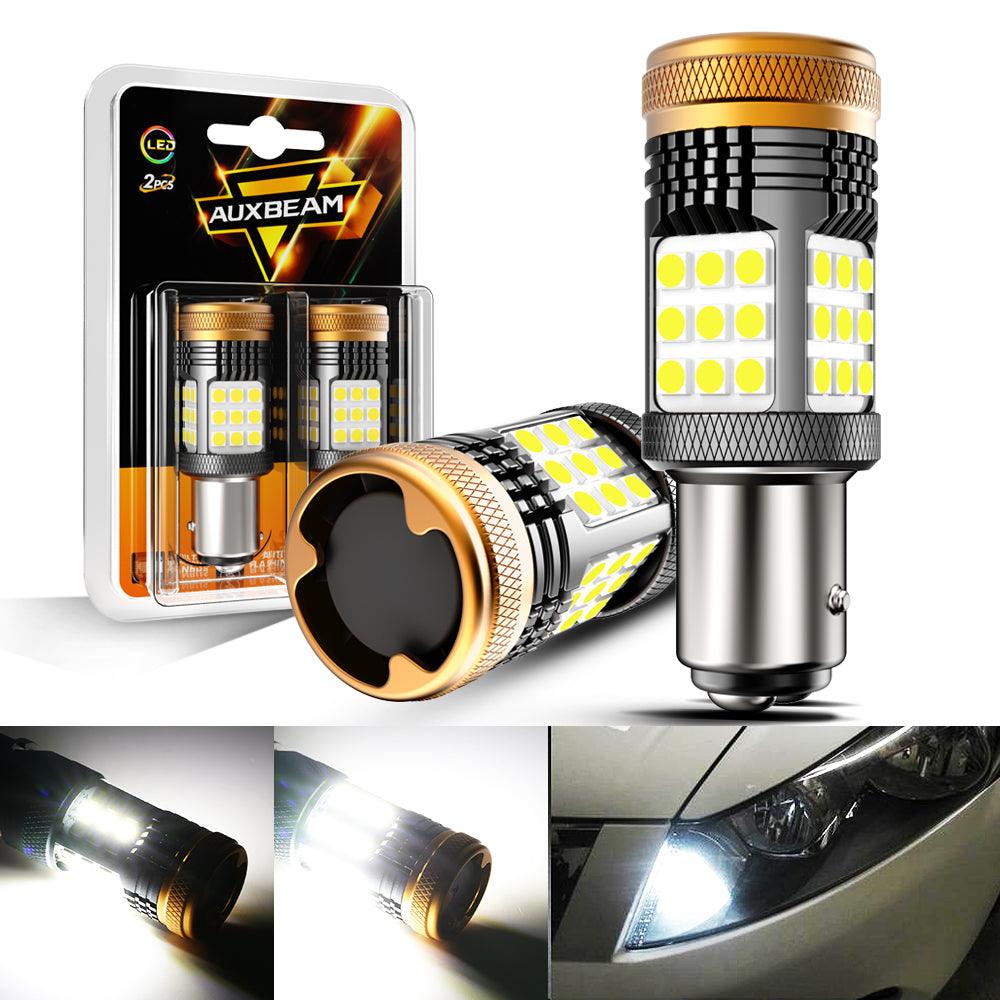 3157 7443 1157 1156 BAU15S White Amber Red LED Turn Signal DRL Brake Tail Reversing Light Bulbs LED Bulbs 56W 600% High Brightness CAN-Bus Error Free B21 Series | 2 Bulbs