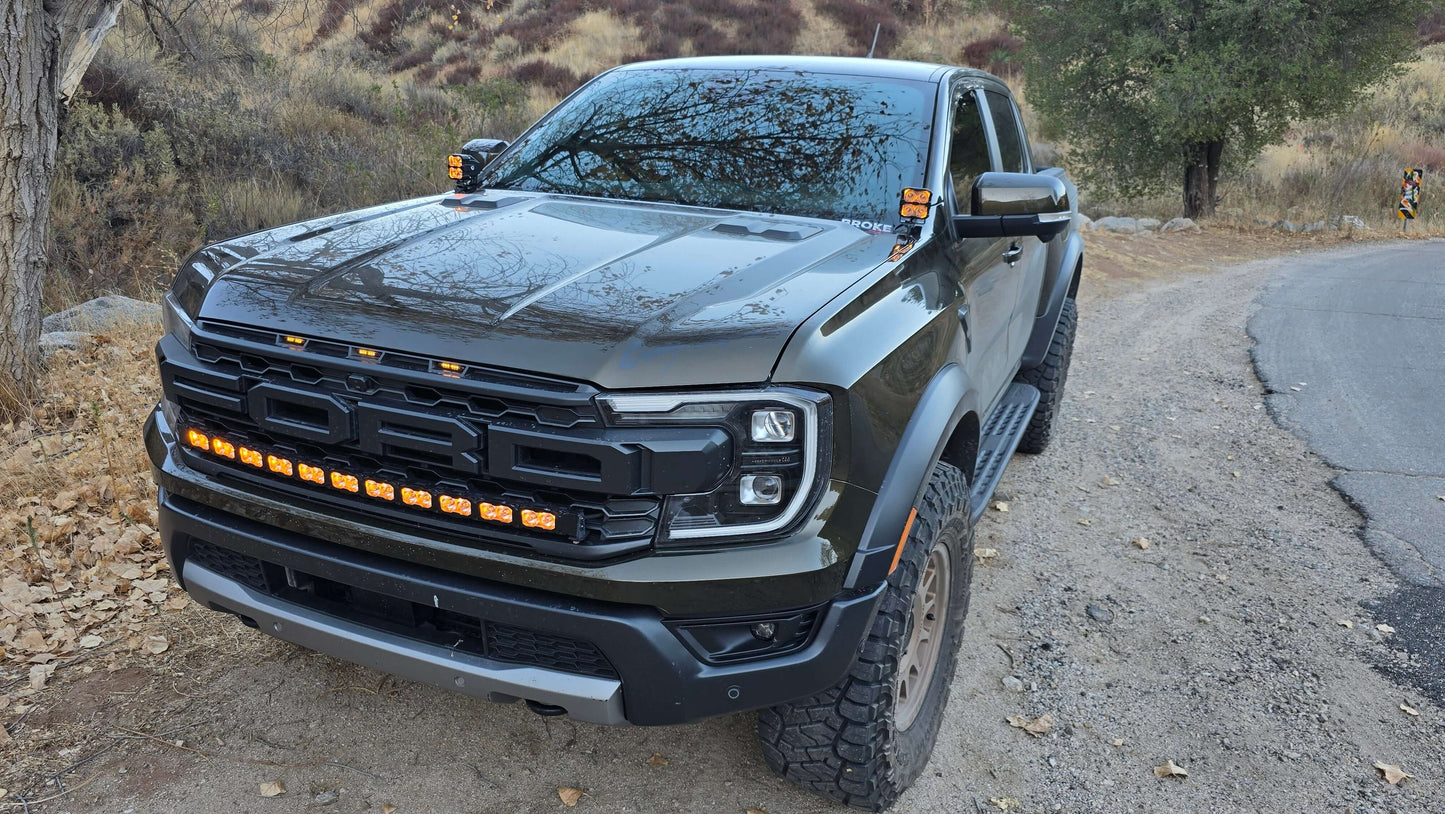 2024+ Ford Ranger Raptor Hood Mount/Ditch Lights - PRO
