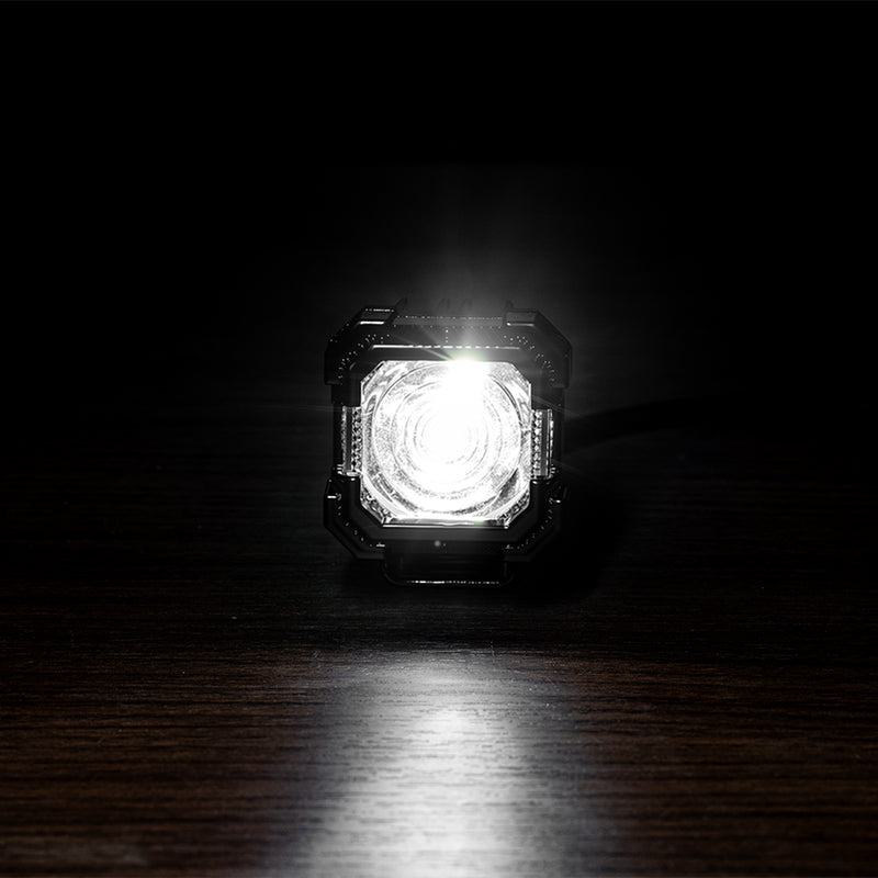 Suparee Recon 1 2" LED Pod Lights Spot Flood Beam With Amber DRL