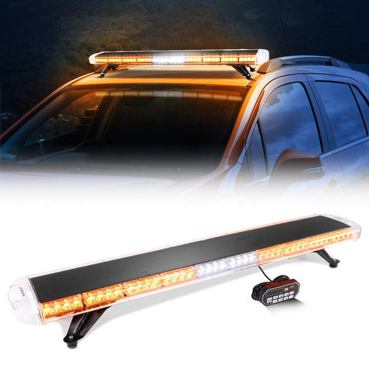 47 Inch Rooftop Strobe Flashing Light Bar with Mounting Brackets 20 Flashing Modes Emergency Safety Warning Caution Beacon Lights