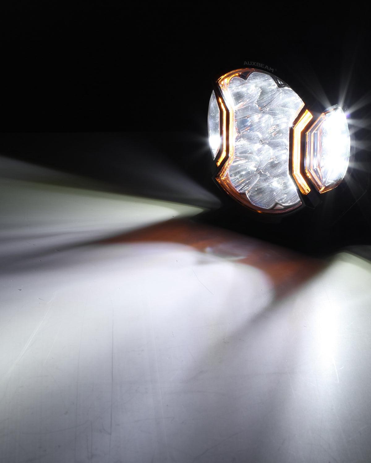 V-ULTRA Series 6/8 Pcs 5 Inch 172W LED Side Shooter Amber DRL with Power Harness