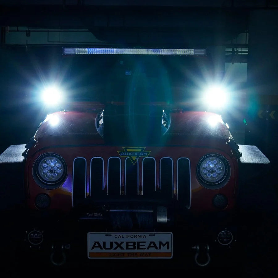 Auxbeam P4 Series | 4 Inch 90W Round LED Driving Lights Spot White Pod Lights