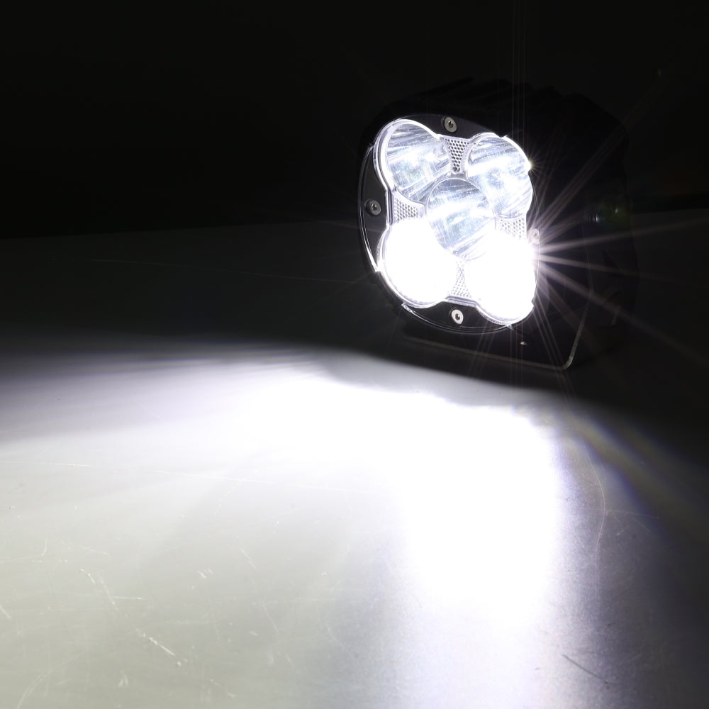 XP-ULTRA Series 4.5 Inch LED Pod Lights Off Road Lights with Amber DRL