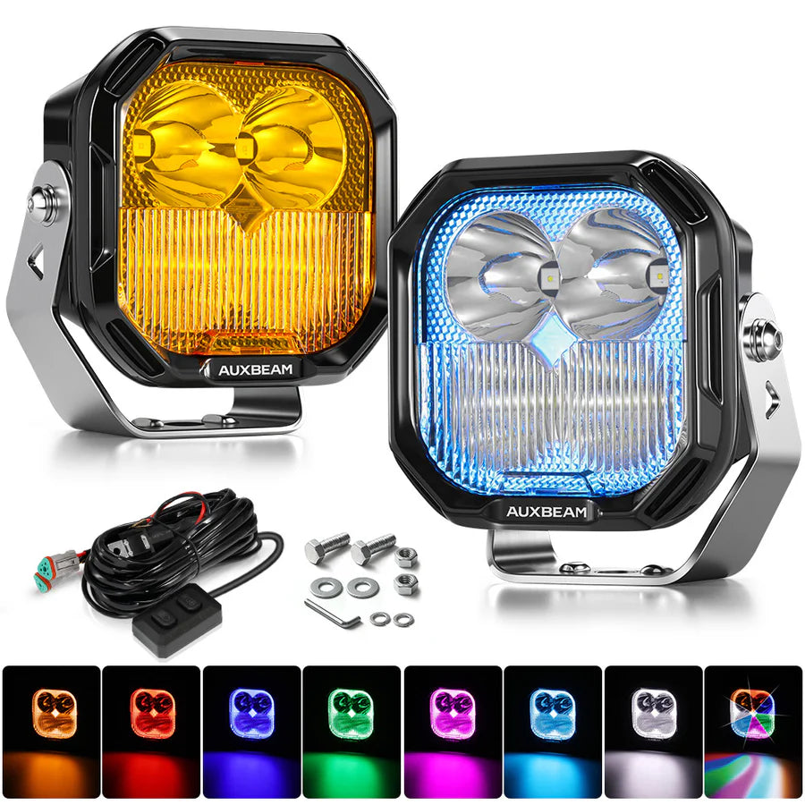 Color Play Series 3 Inch 116W RGB LED Pod Lights Combo Off Road Lights With 8 Backlight Options (Copy) (Copy)