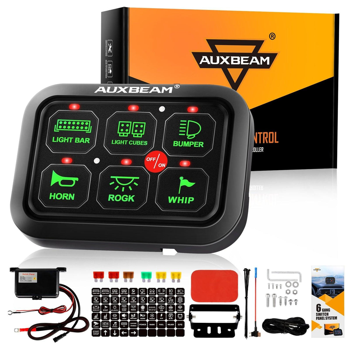 Auxbeam® Switch Panel | Off Road Lights Controller | 6/8 Gang 